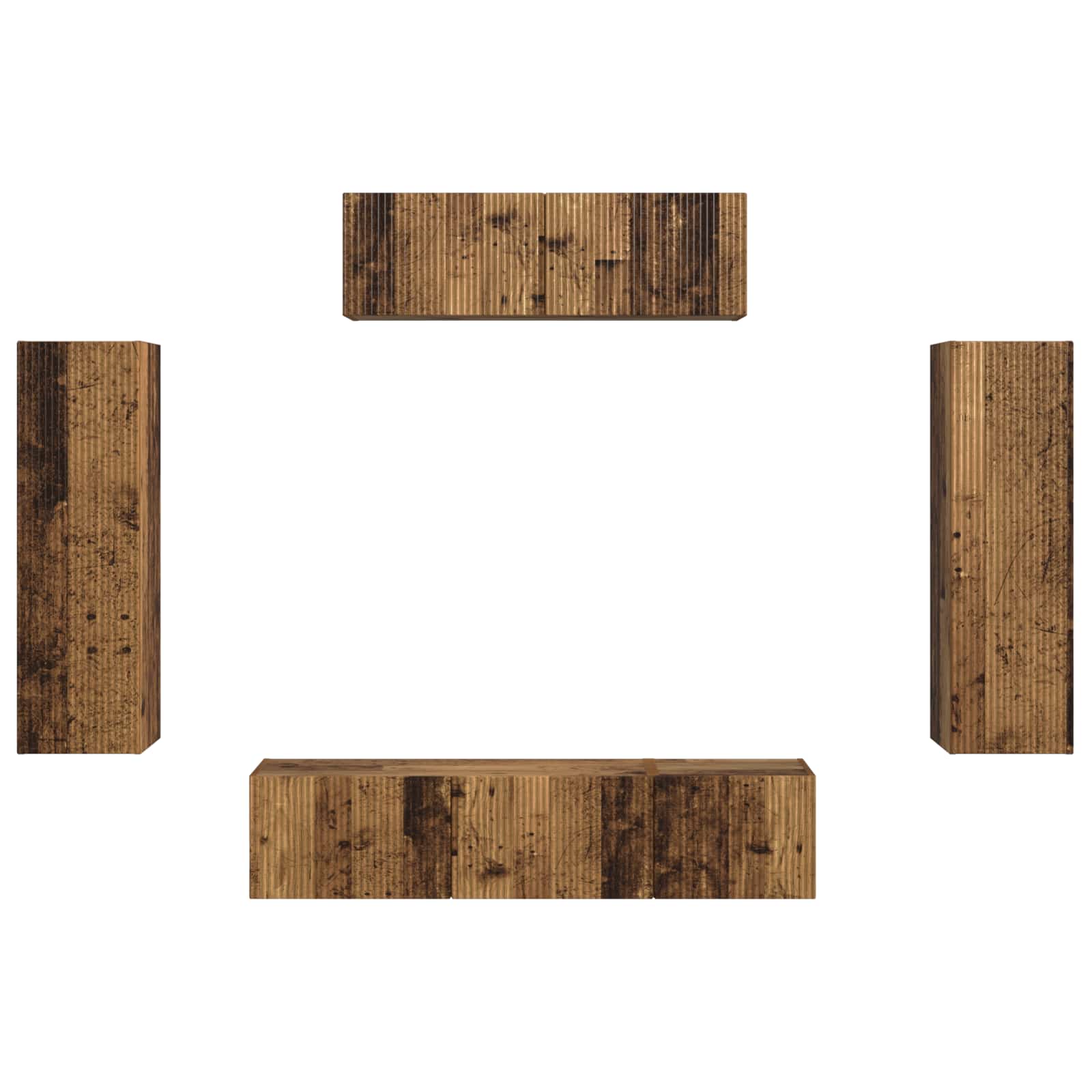 Meuble TV 5 pcs Bois ancien - XIOS