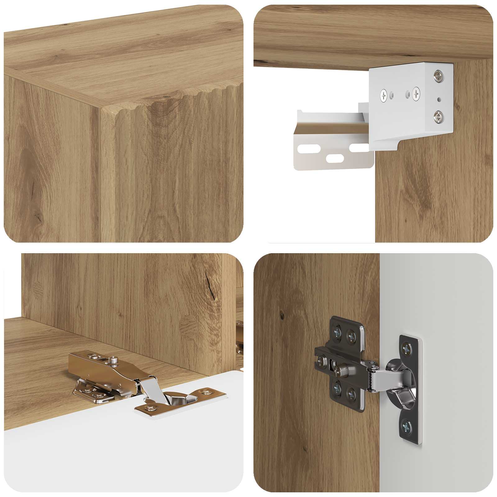 Meuble TV 5 pc Chêne artisanal