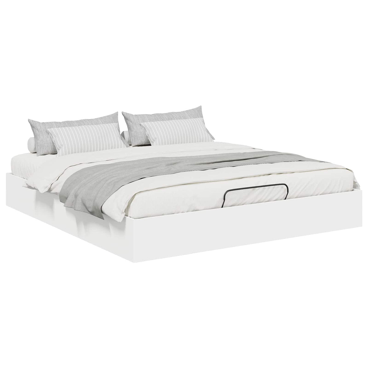 Cadre de lit ottoman Blanc 203 x 180 x 25 cm Bois d’ingénierie - XIOS