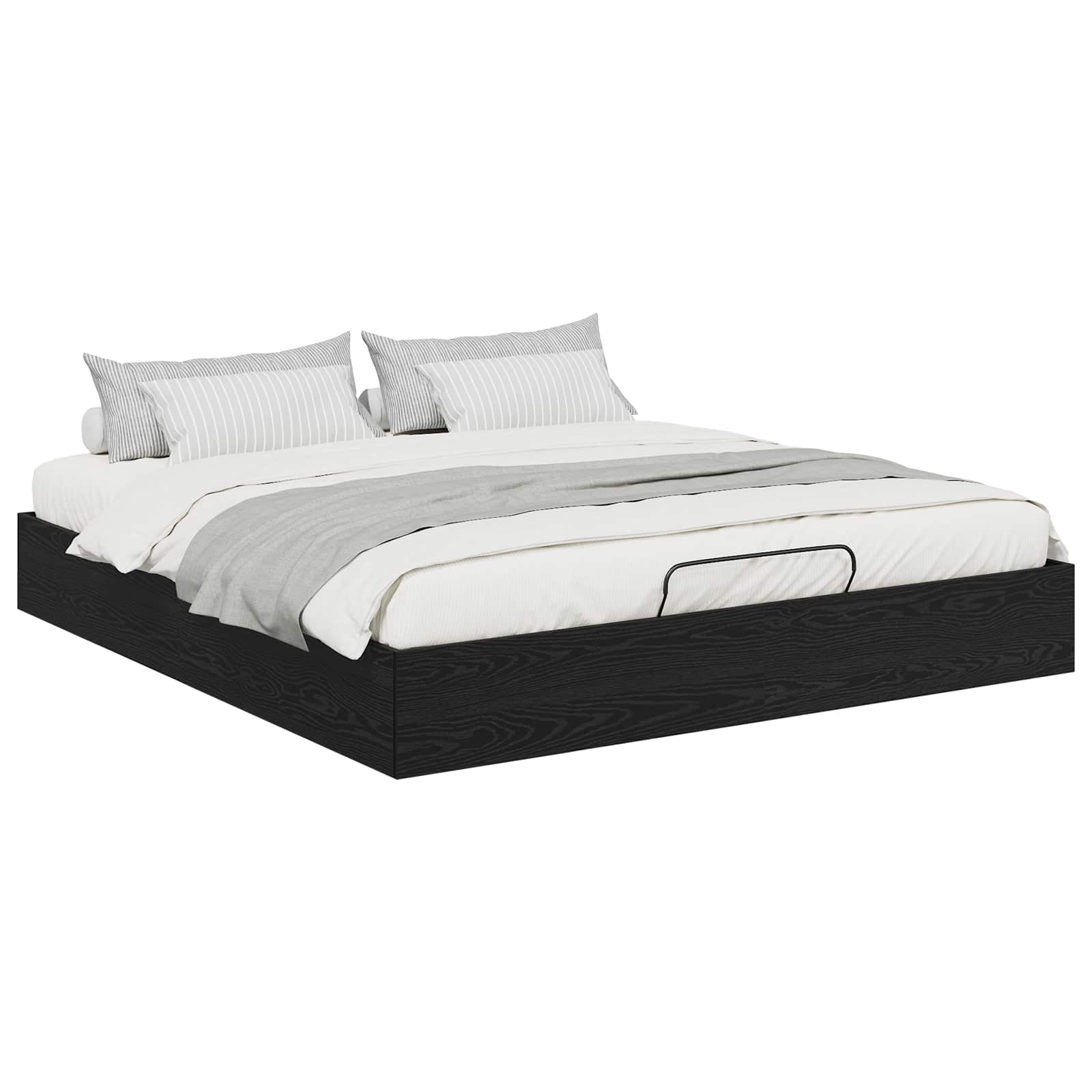 Cadre de lit ottoman avec stockage Chêne Noir 203 x 180 x 25 cm - XIOS
