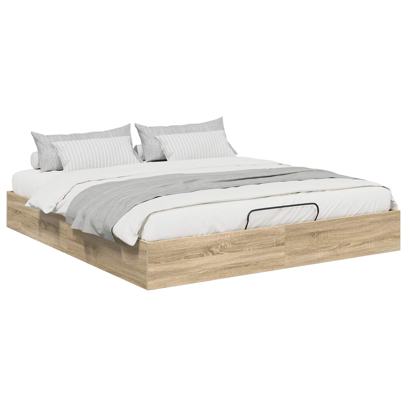 Cadre de lit ottoman Chêne Sonoma 203 x 160 x 25 cm - XIOS