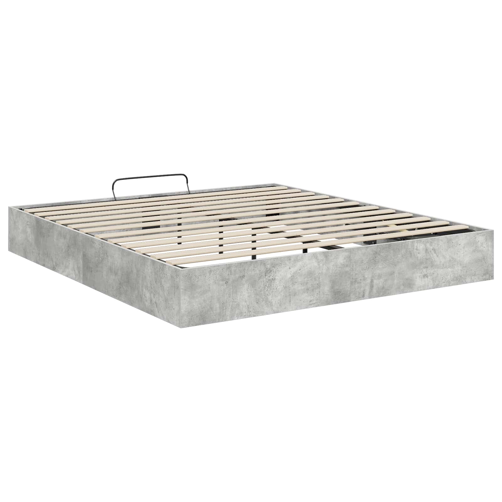 Cadre de lit ottoman avec stockage Gris béton 193 x 120 x 25 cm - XIOS