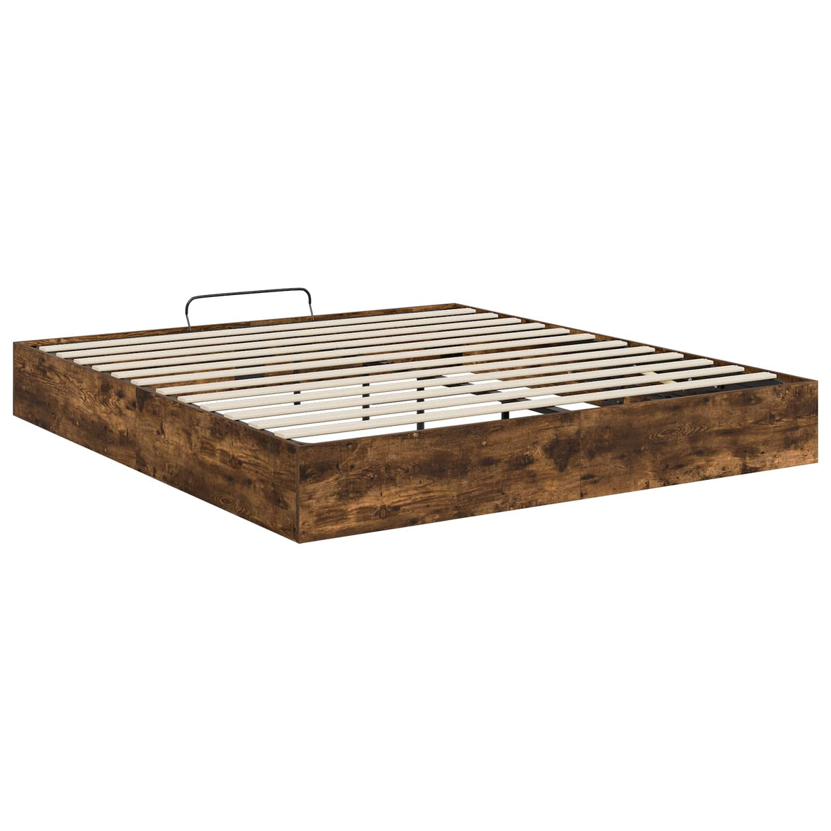 Cadre de lit ottoman Chêne fumé 160 x 200 cm Bois d’ingénierie