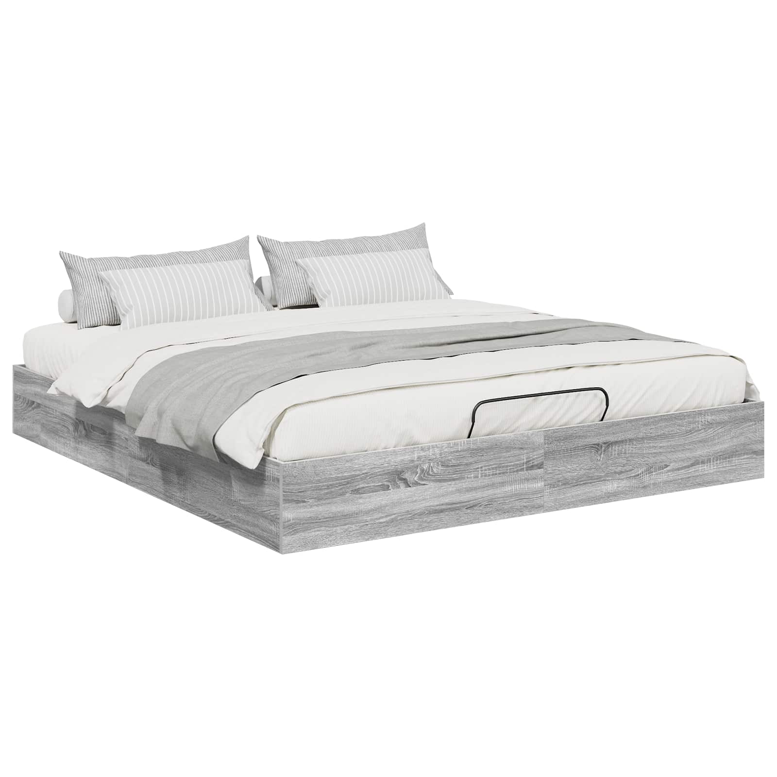 Cadre de lit ottoman Gris Sonoma 203 x 160 x 25 cm - XIOS