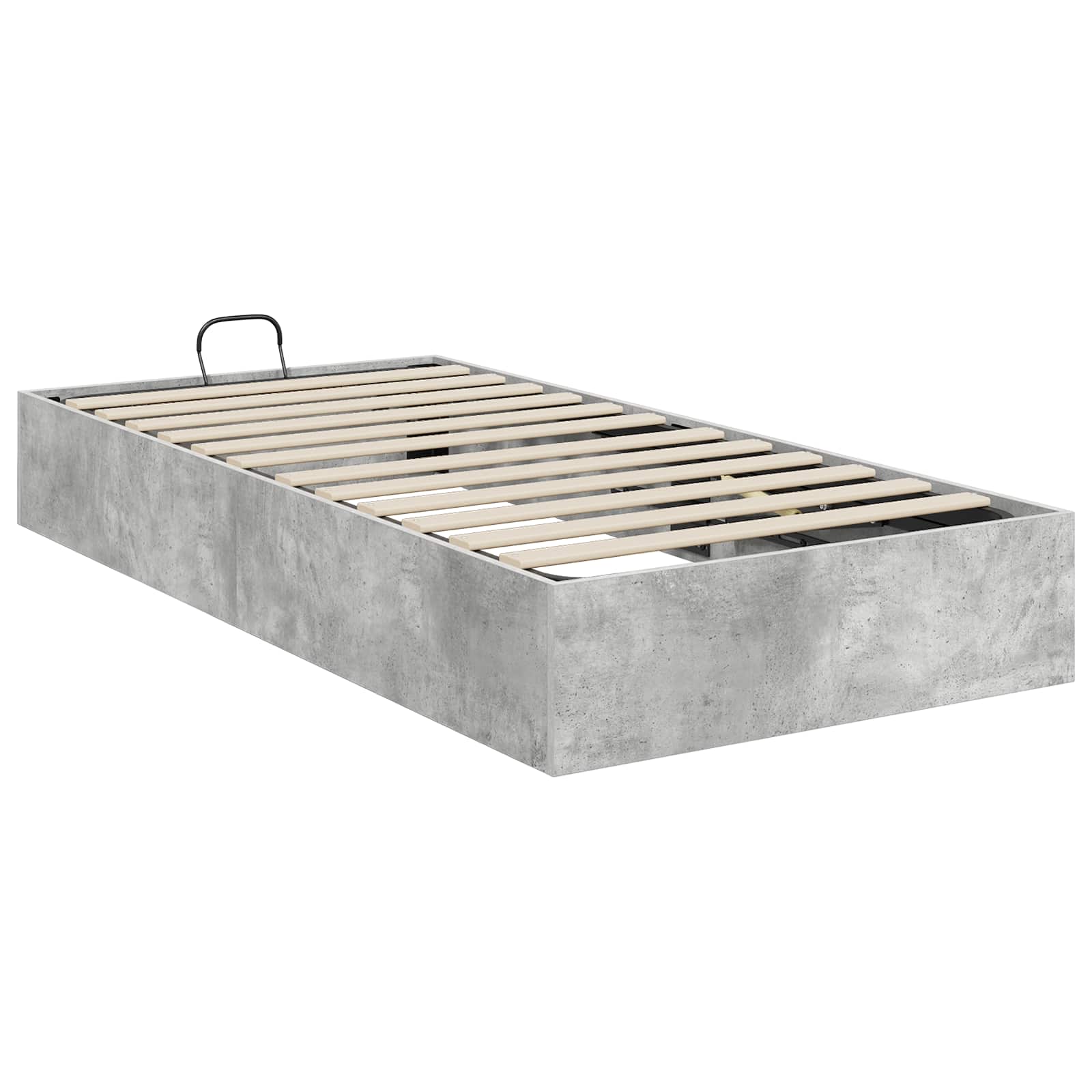 Cadre de lit ottoman avec stockage Gris béton 193 x 120 x 25 cm - XIOS