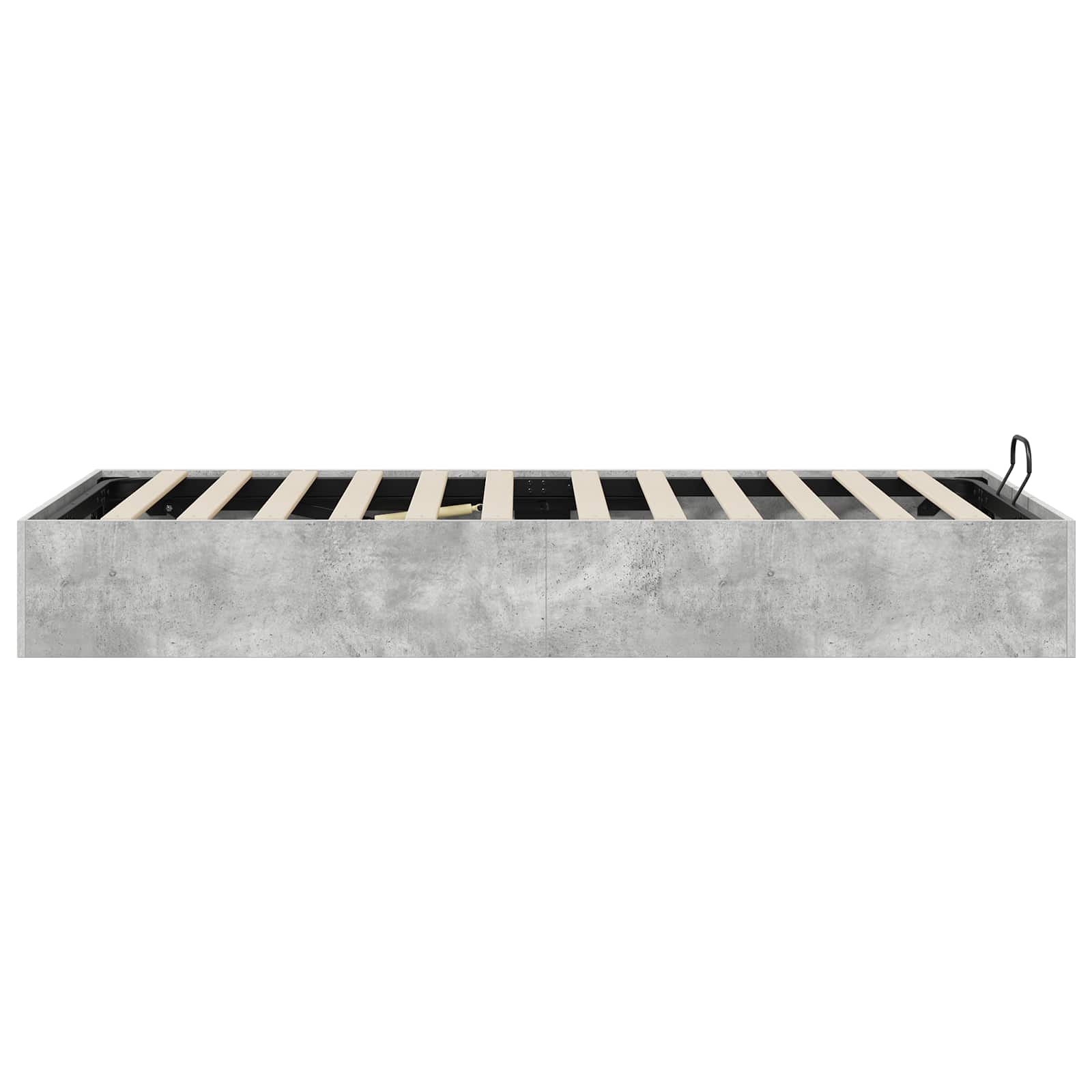 Cadre de lit ottoman avec stockage Gris béton 193 x 120 x 25 cm - XIOS