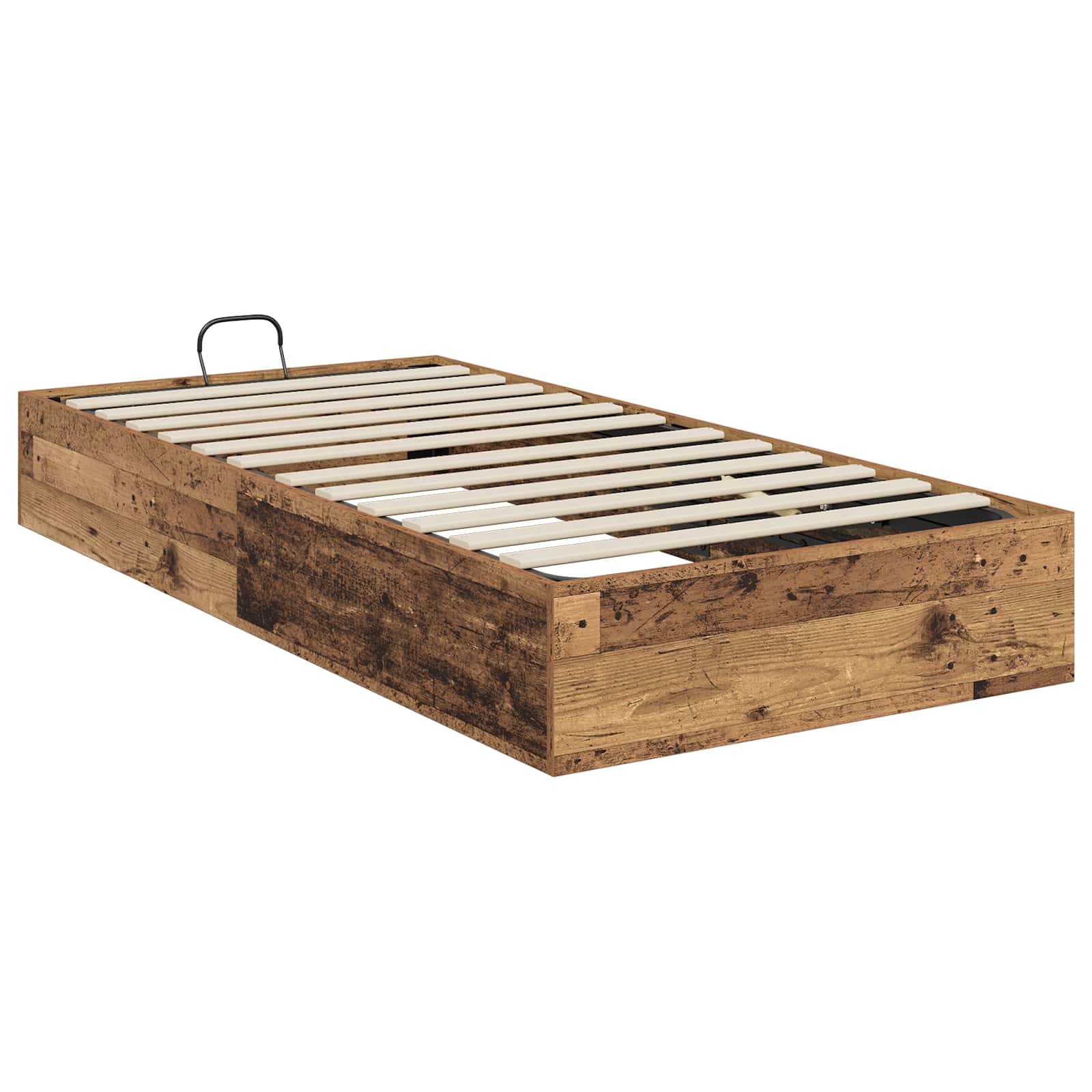 Cadre de lit ottoman avec stockage Bois ancien 203 x 90 x 25 cm