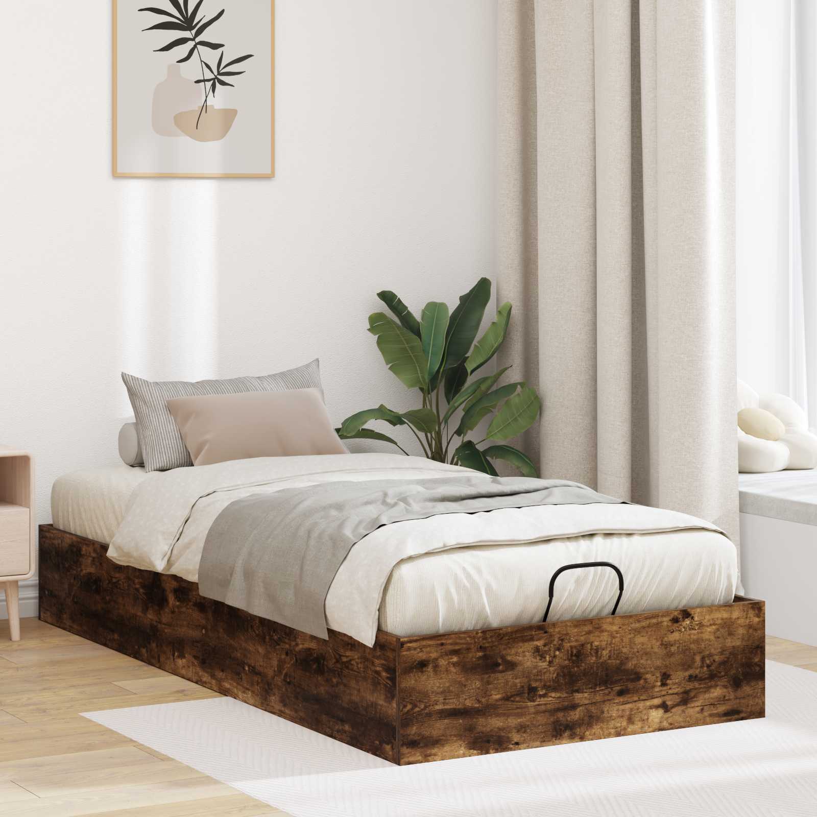 Cadre de lit ottoman Chêne fumé 203 x 80,5 x 25 cm - XIOS