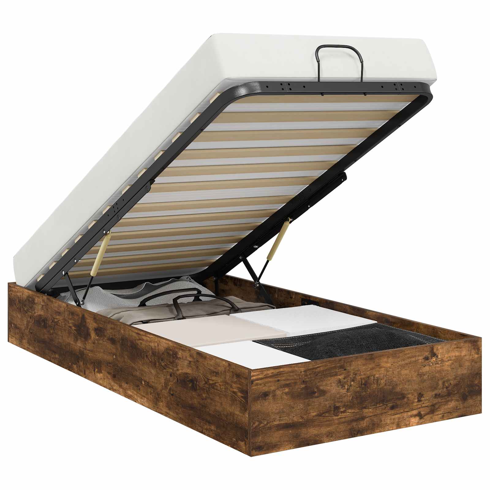 Cadre de lit ottoman Chêne fumé 203 x 80,5 x 25 cm - XIOS