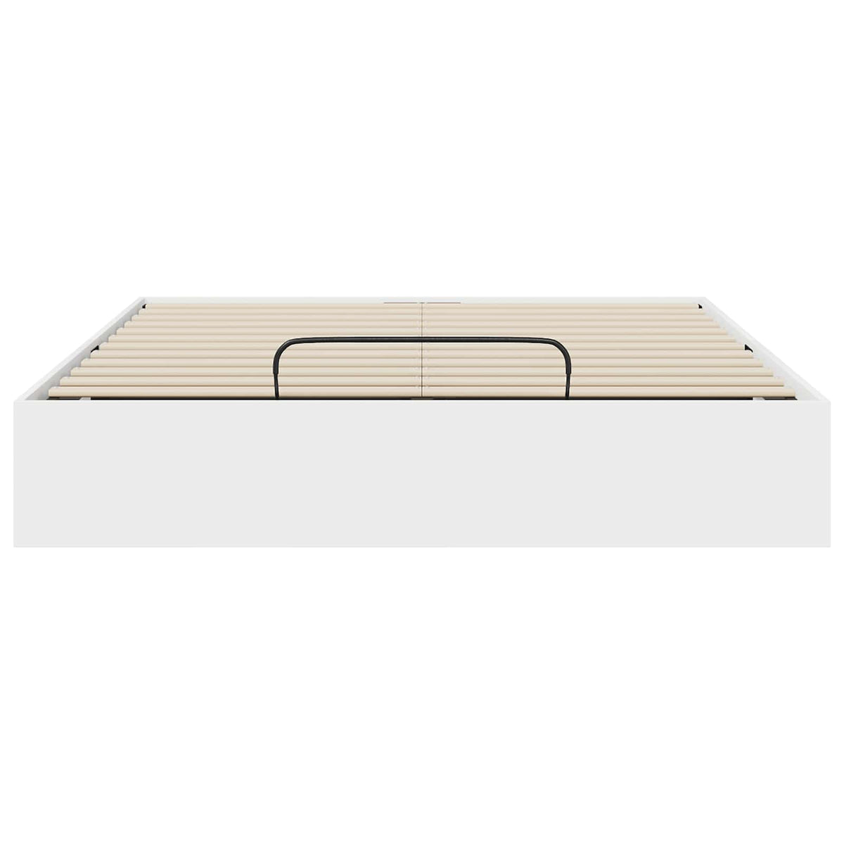 Cadre de lit ottoman Blanc 140 x 190 cm Bois d’ingénierie