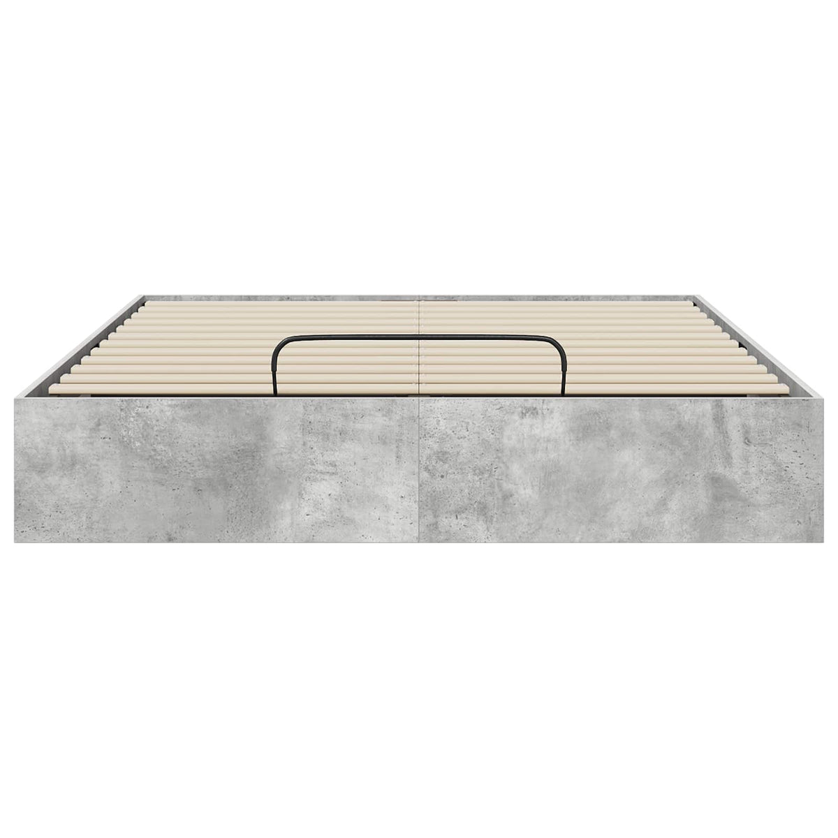 Cadre de lit ottoman Gris Béton 135 x 190 cm Bois d’ingénierie
