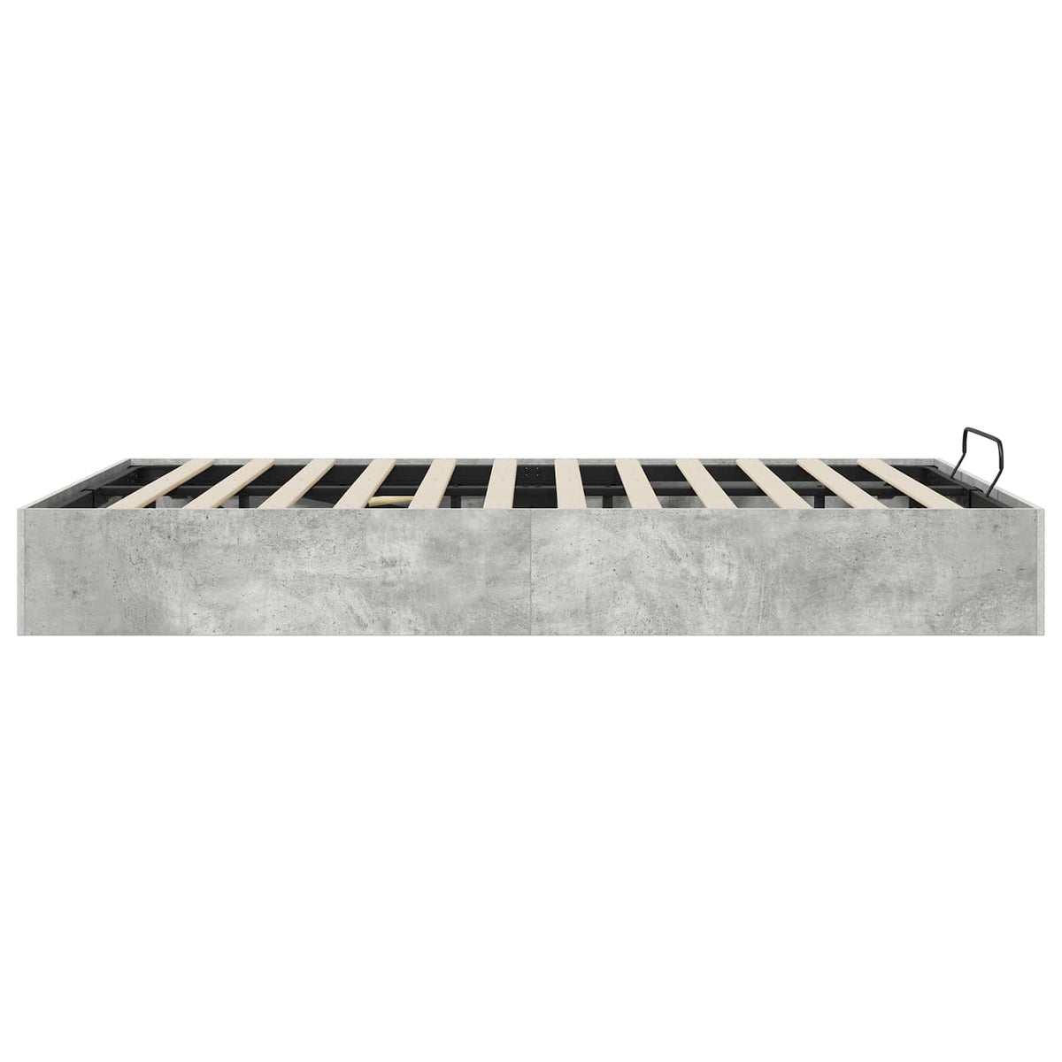 Cadre de lit ottoman Gris Béton 135 x 190 cm Bois d’ingénierie