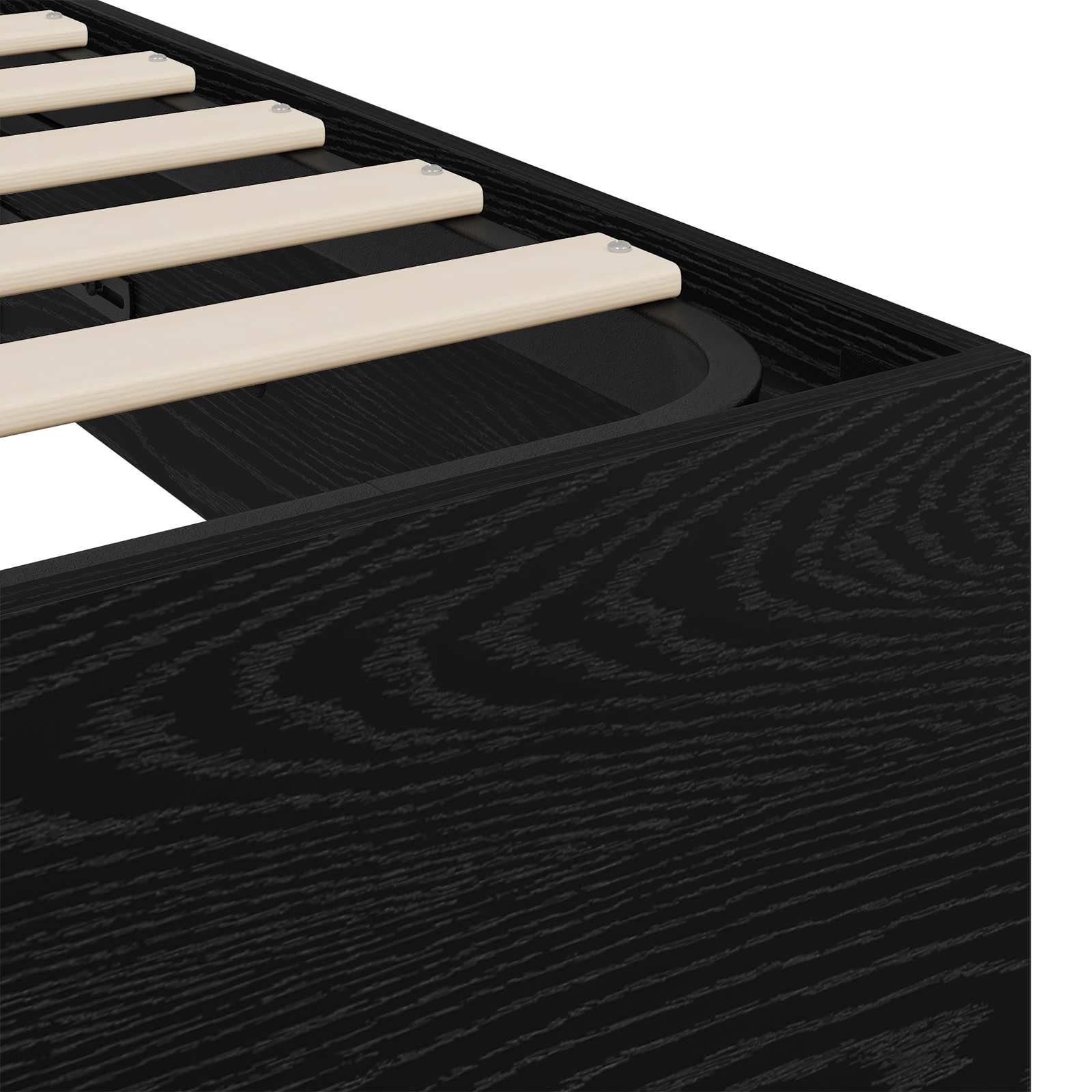 Cadre de lit ottoman avec stockage Chêne Noir 193 x 120 x 25 cm - XIOS