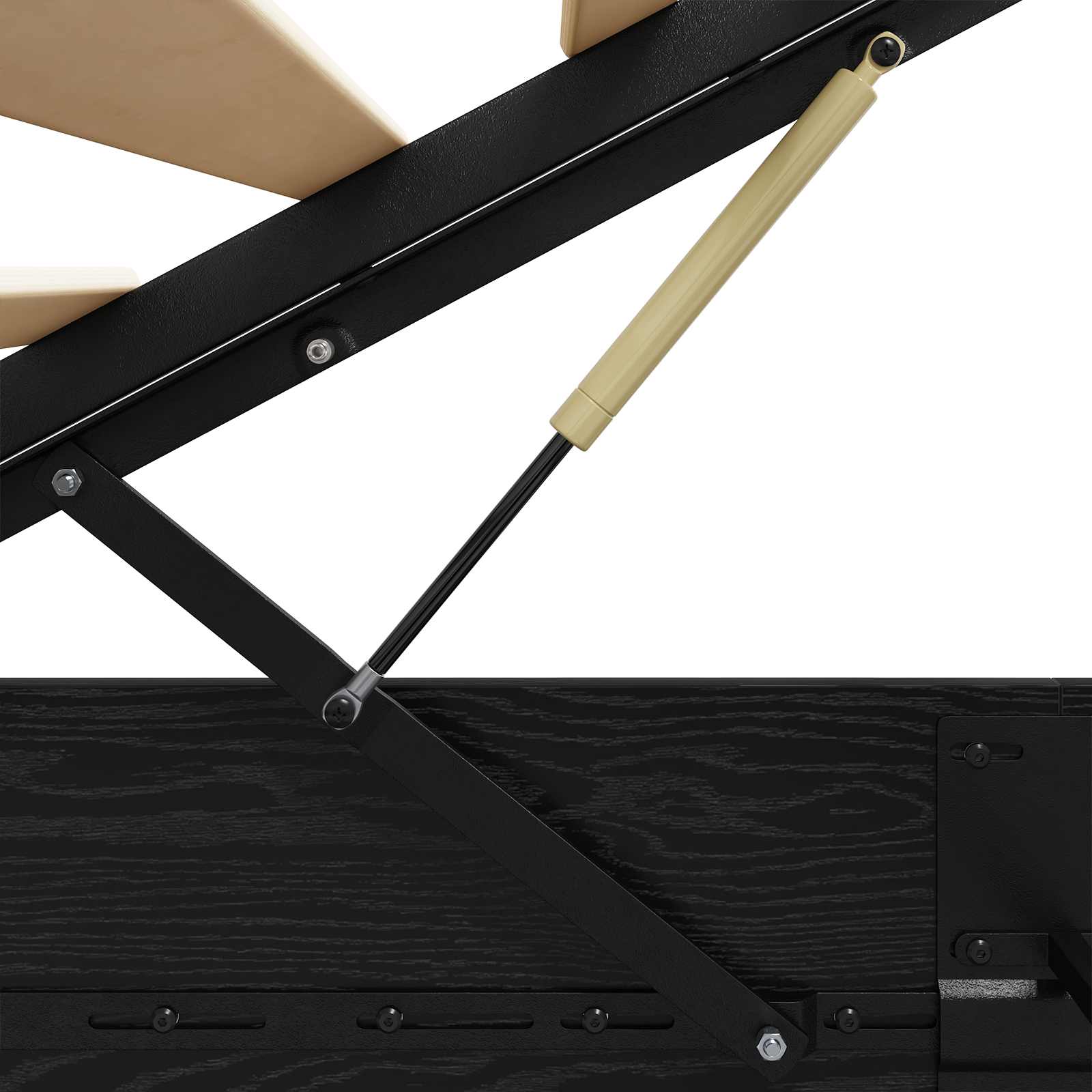 Cadre de lit ottoman avec stockage Chêne Noir 193 x 120 x 25 cm - XIOS