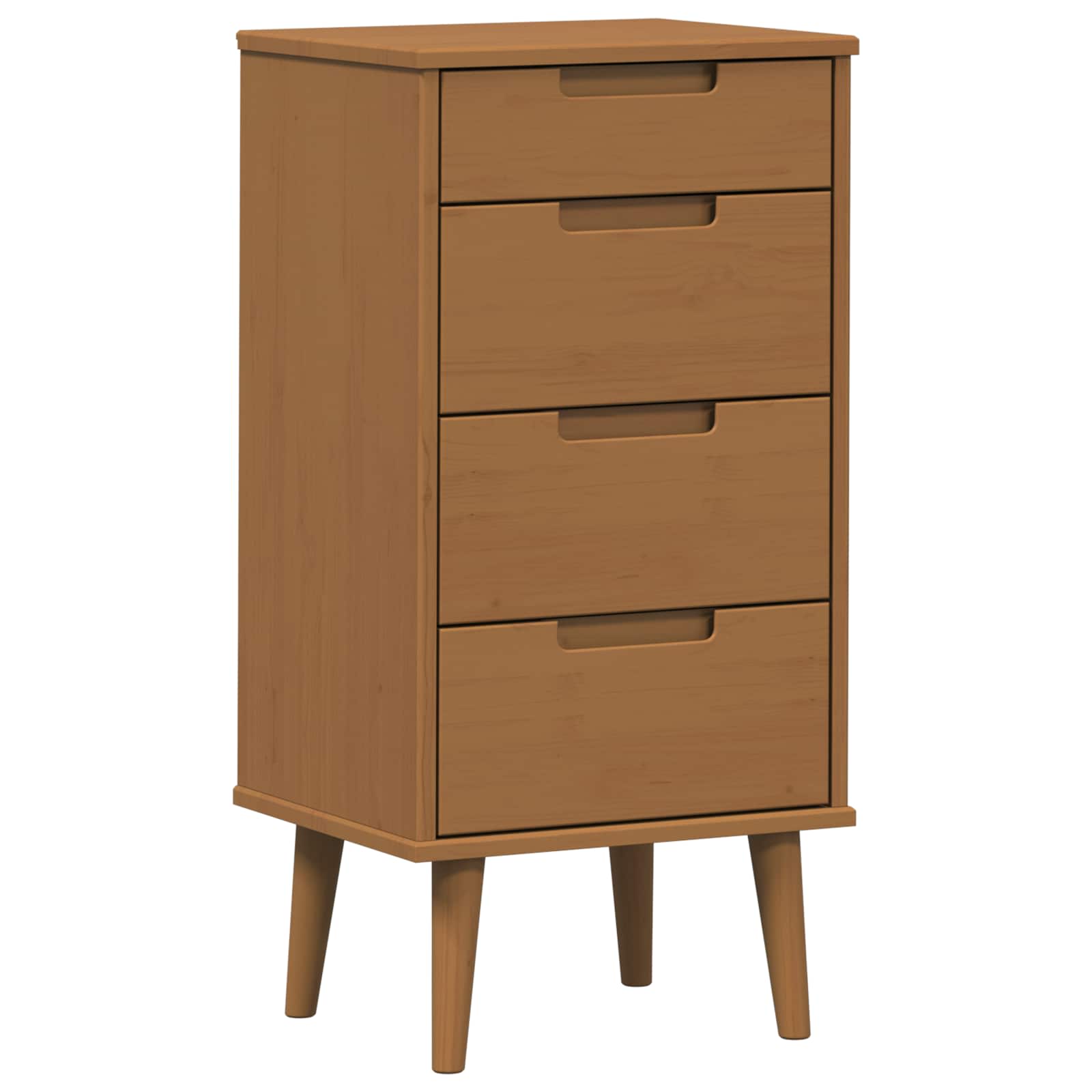 Commode MOLDE Caramel 40 x 35 x 82 cm Bois de pin massif