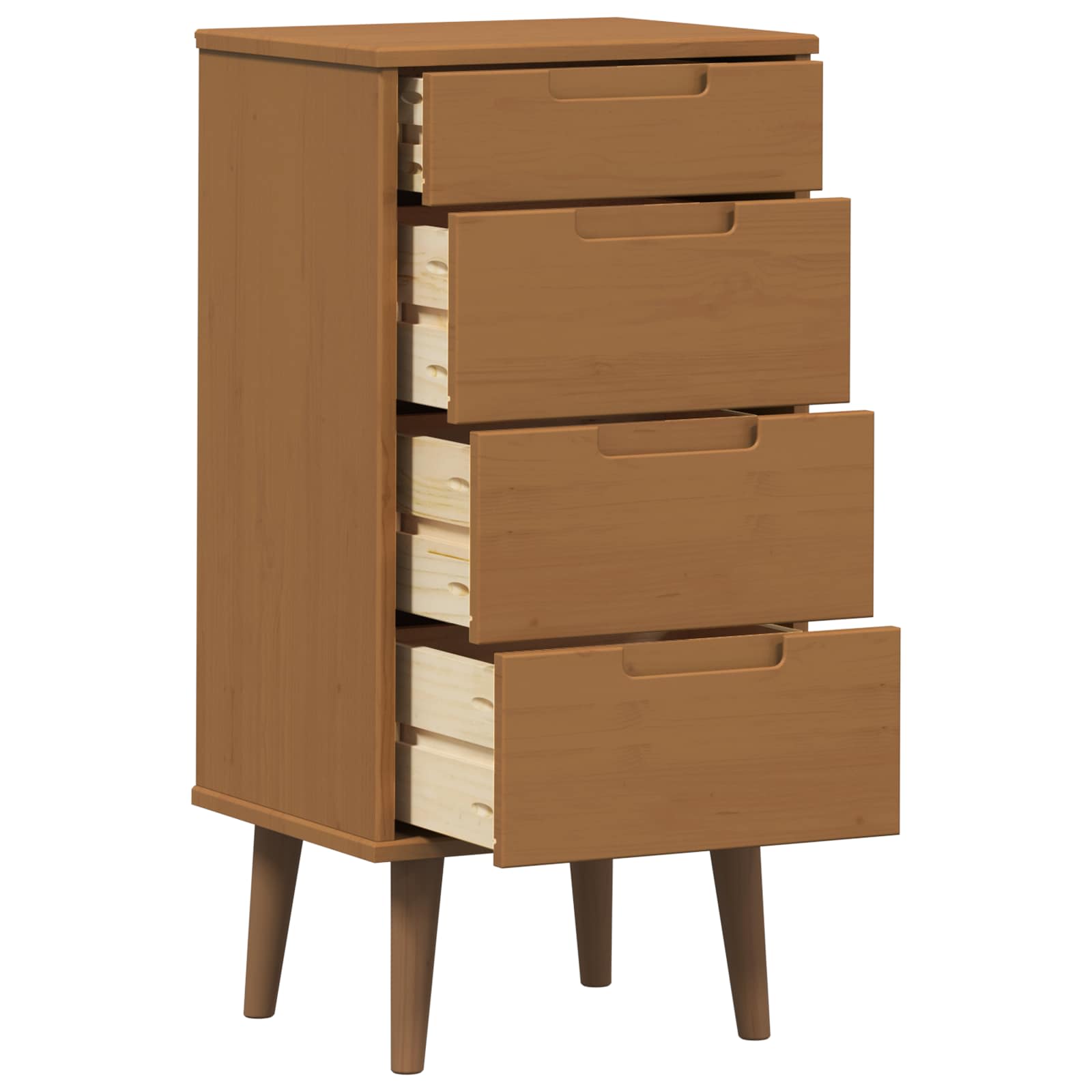 Commode MOLDE Caramel 40 x 35 x 82 cm Bois de pin massif