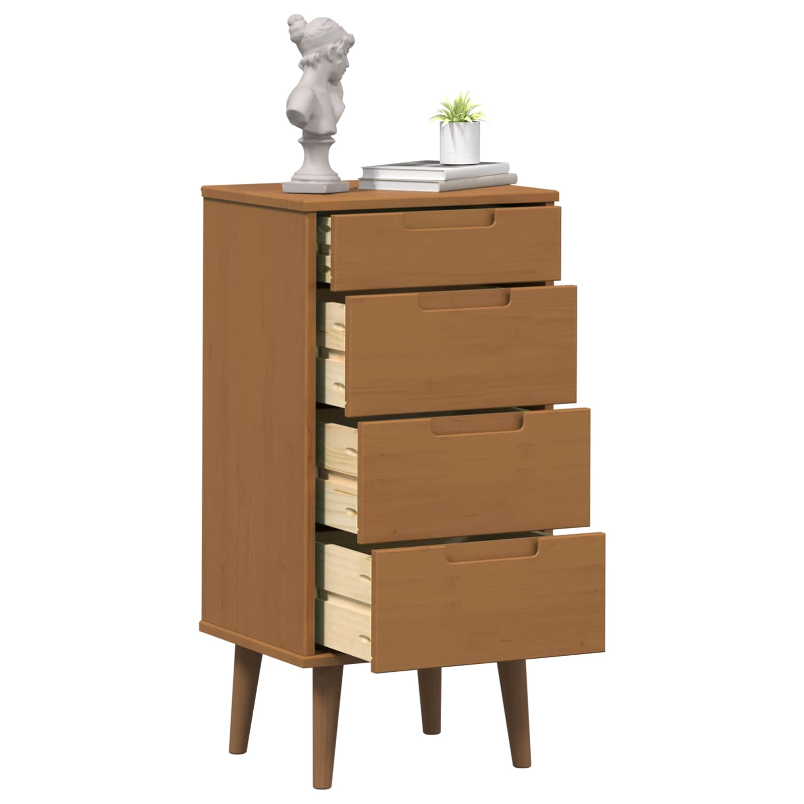 Commode MOLDE Caramel 40 x 35 x 82 cm Bois de pin massif