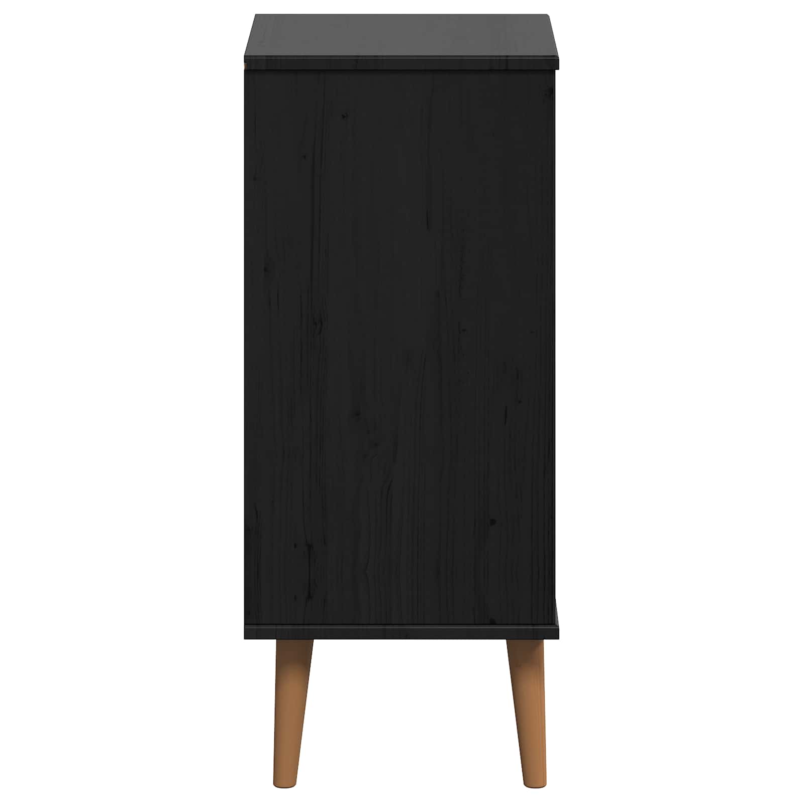Commode MOLDE Noir 40 x 35 x 82 cm Bois de pin massif