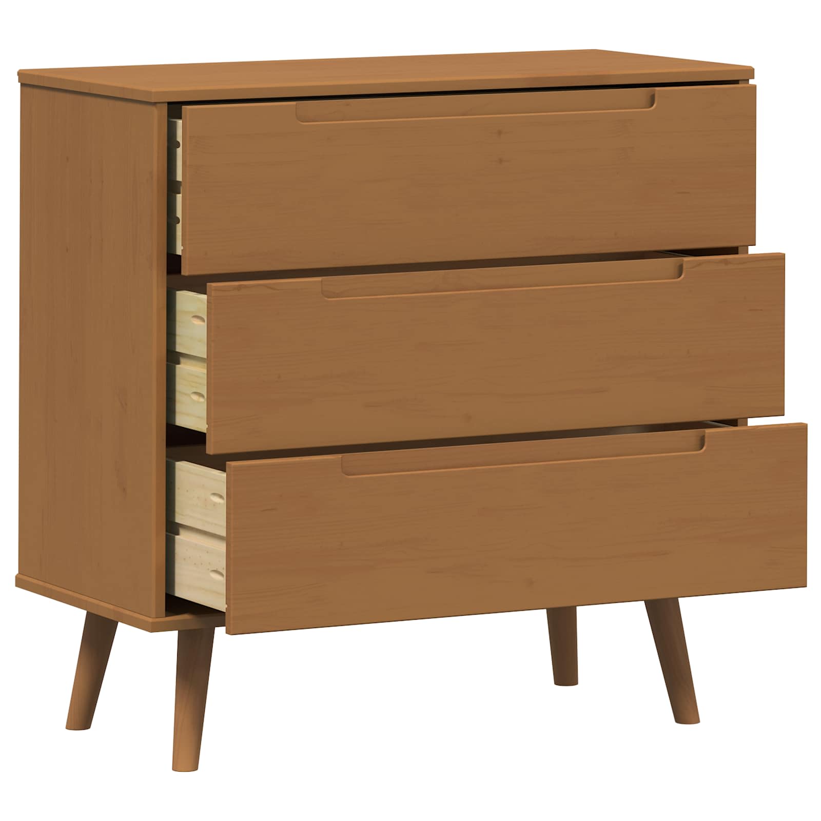 Commode MOLDE Caramel 80 x 40 x 80 cm Bois de pin massif
