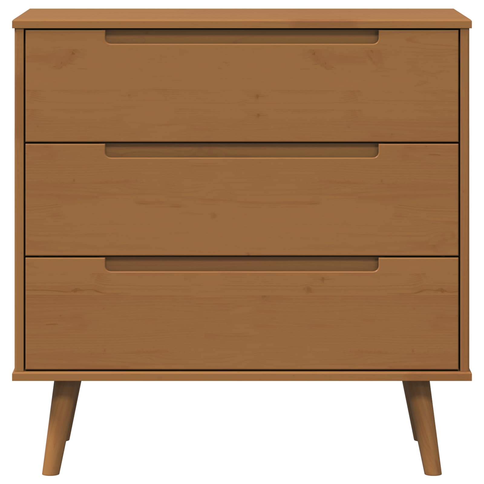 Commode MOLDE Caramel 80 x 40 x 80 cm Bois de pin massif