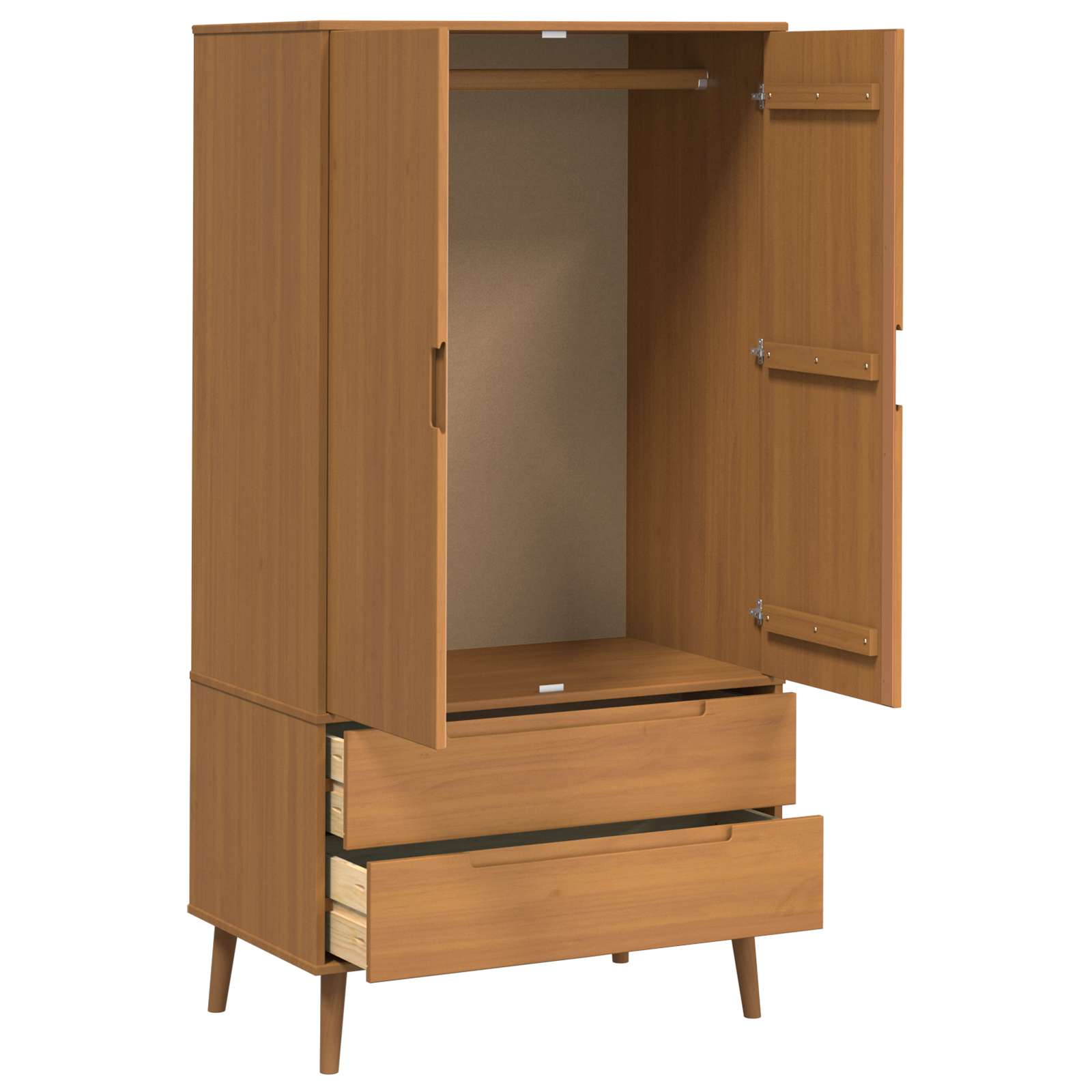 Armoire MOLDE Caramel 90 x 55 x 175 cm Bois de pin massif - XIOS