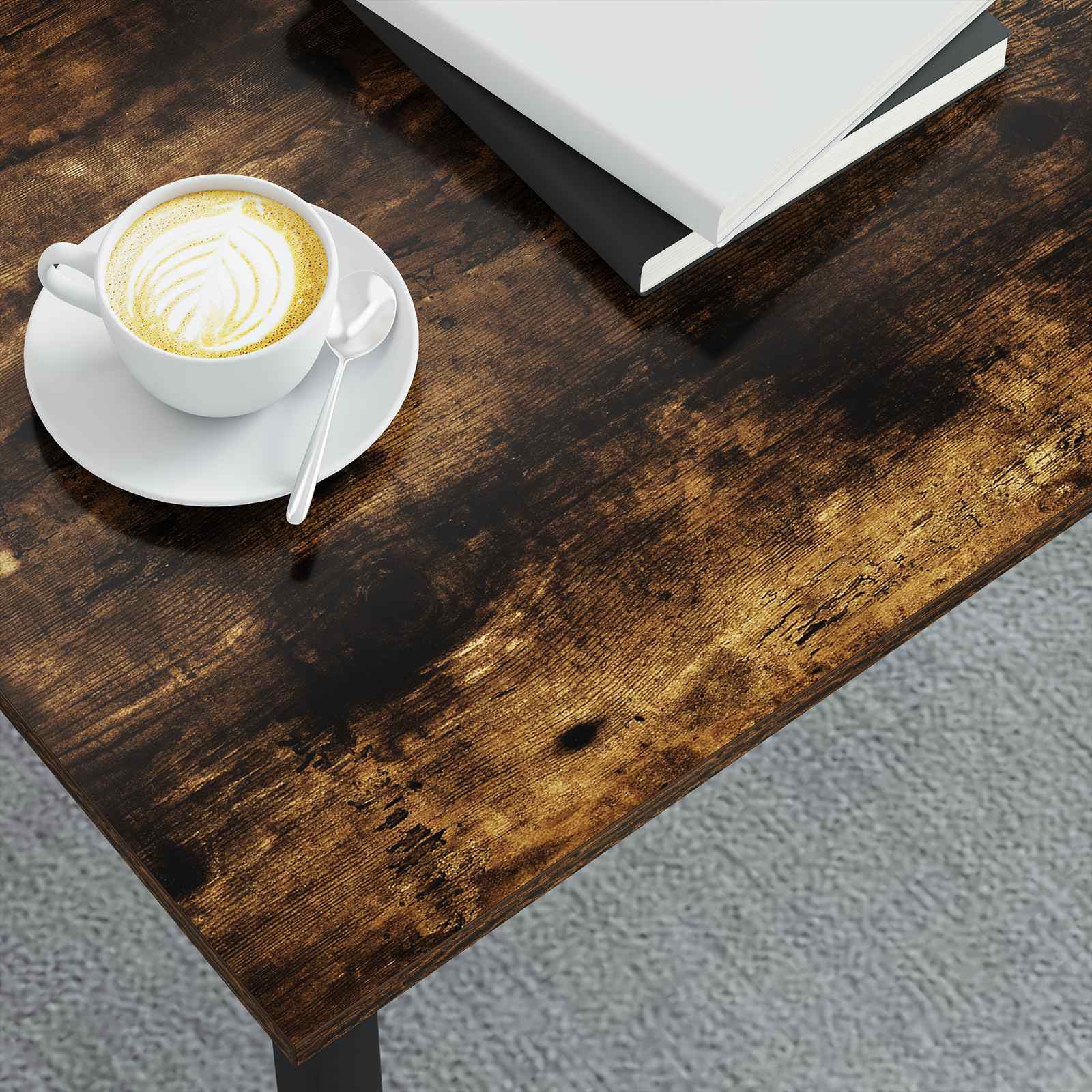Table basse Chêne Fumé 100 x 100 x 45 cm Bois d'ingénierie