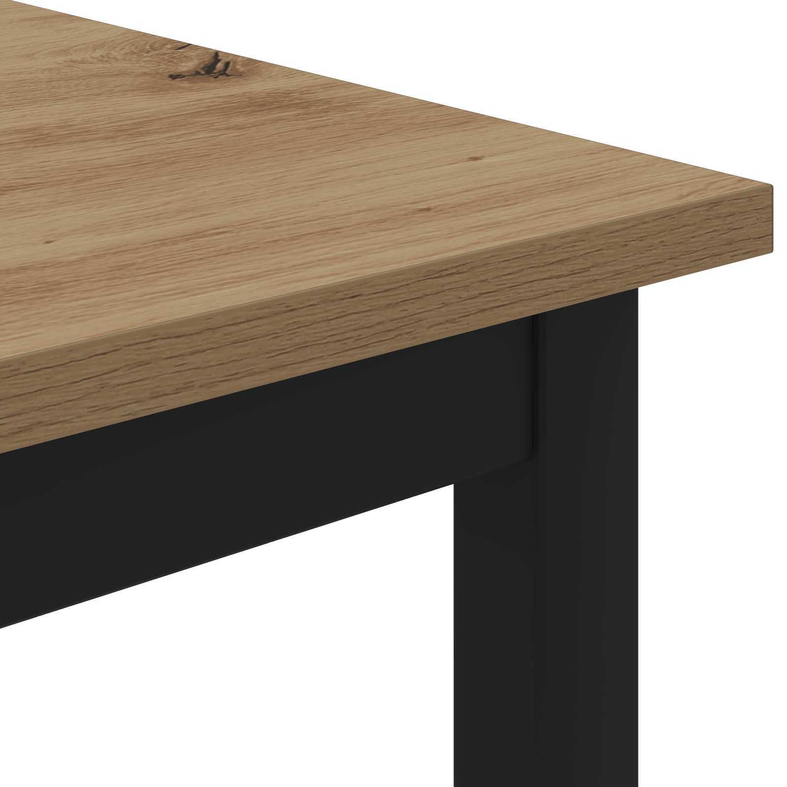 Table basse Chêne artisan 100 x 100 x 45 cm Bois d'ingénierie - XIOS