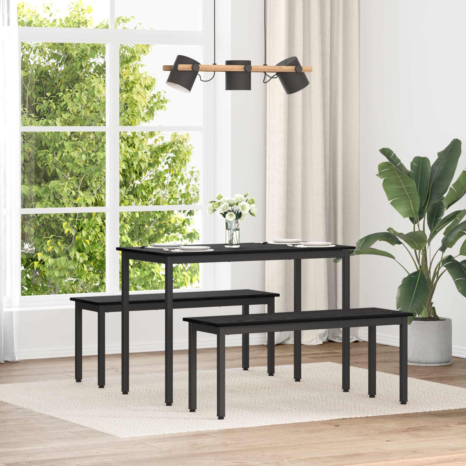 banc Chêne noir 110 x 35 x 45 cm Bois d'ingénierie - XIOS