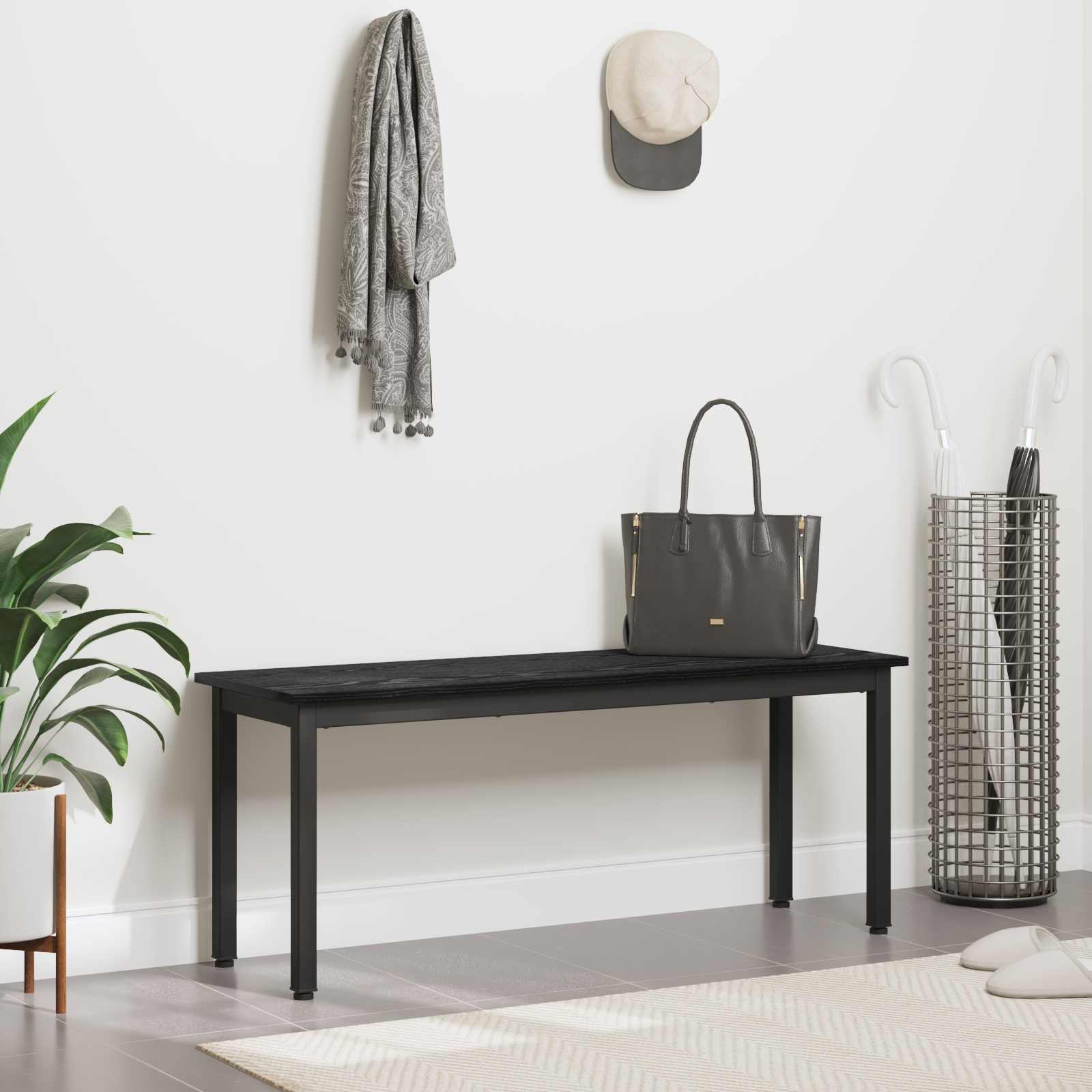 banc Chêne noir 110 x 35 x 45 cm Bois d'ingénierie - XIOS