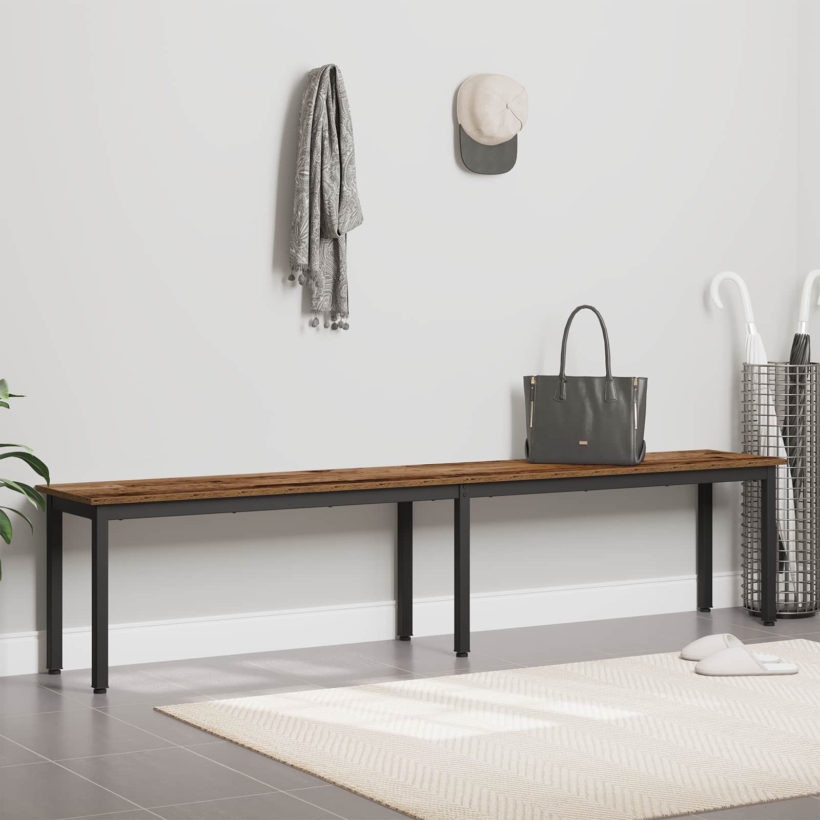 banc Bois ancien 200 x 35 x 45 cm Bois d'ingénierie - XIOS