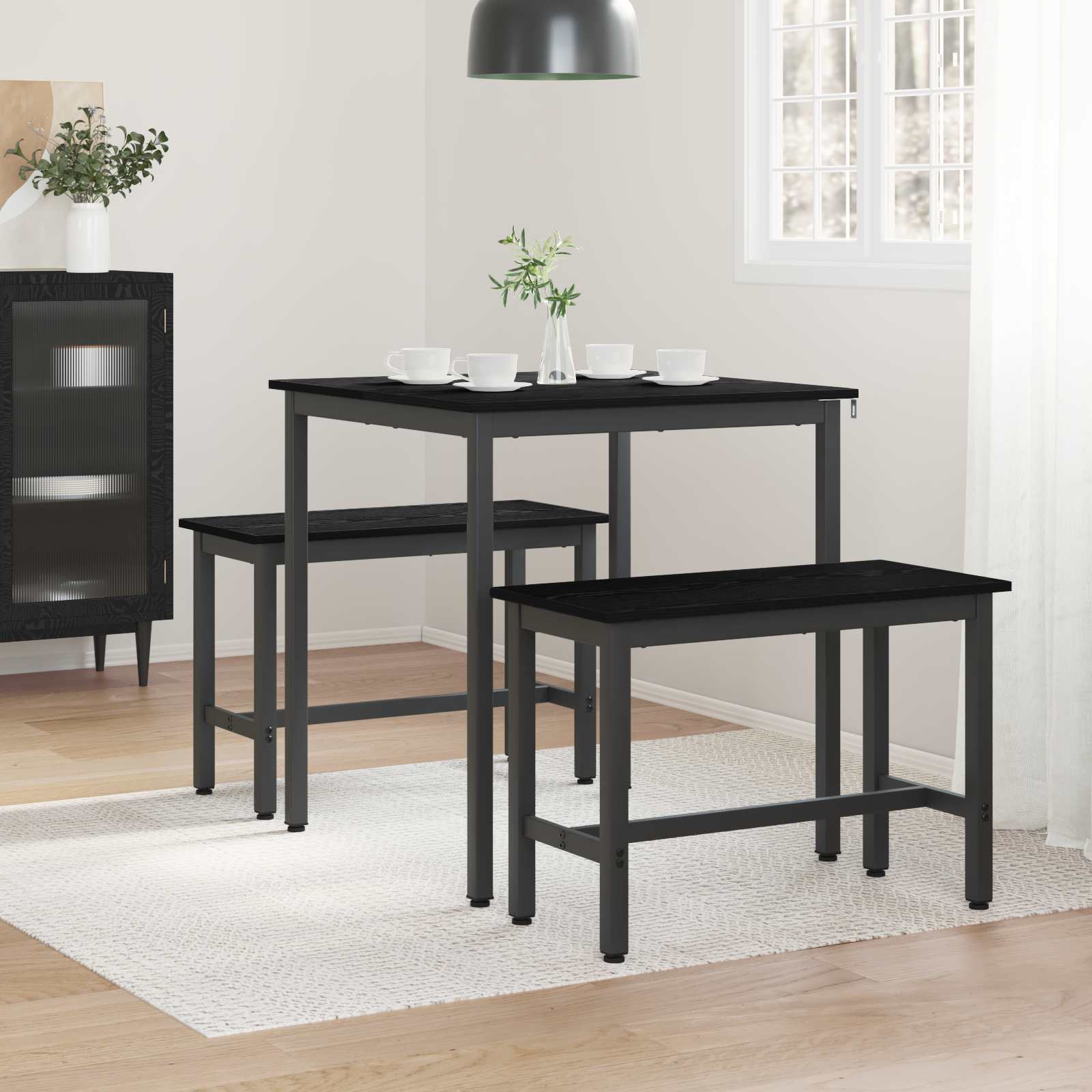 Table de salle à manger / Table de repas 70 x 70 x 75 cm MÉTAL - XIOS