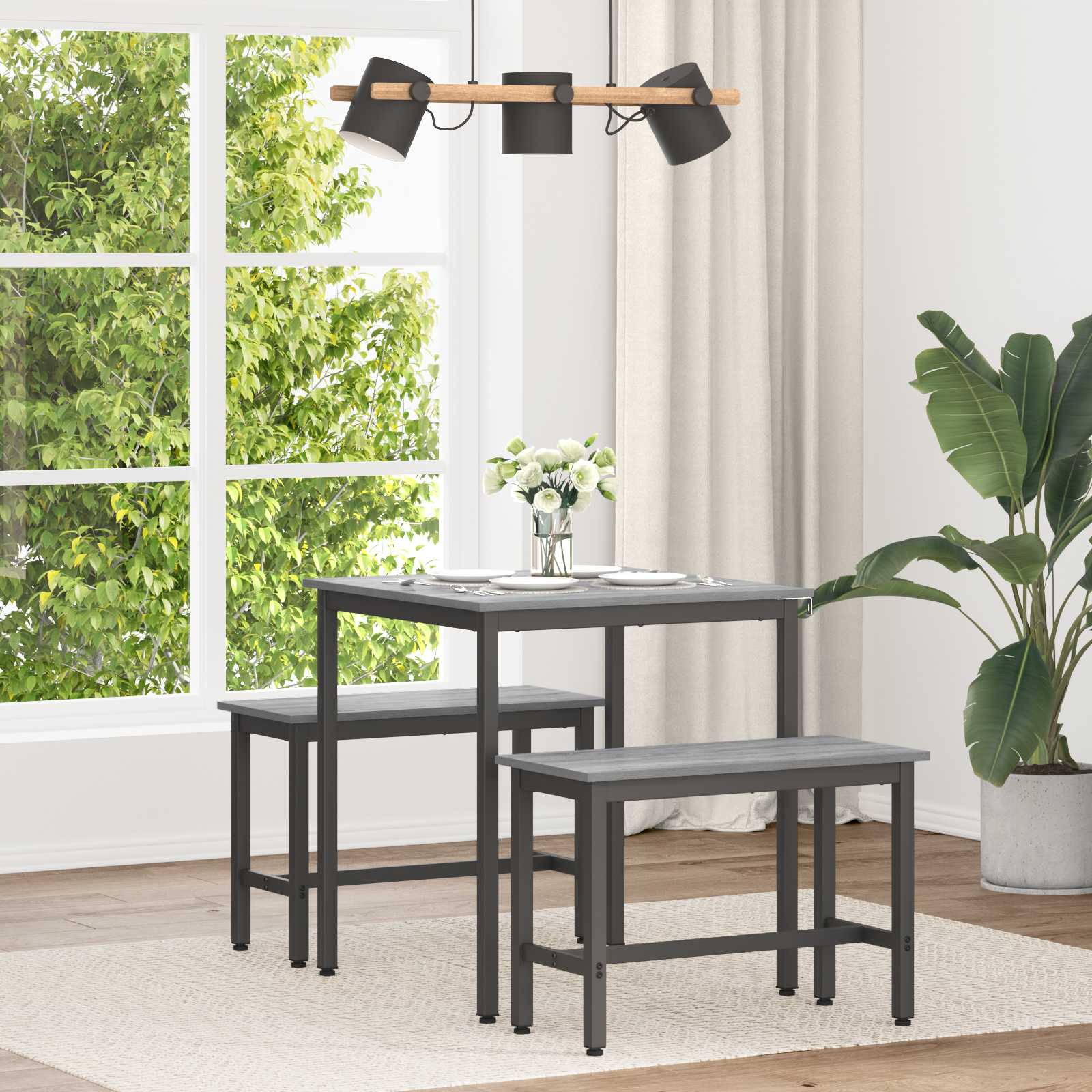 Table de salle à manger / Table de repas 70 x 70 x 75 cm MÉTAL - XIOS