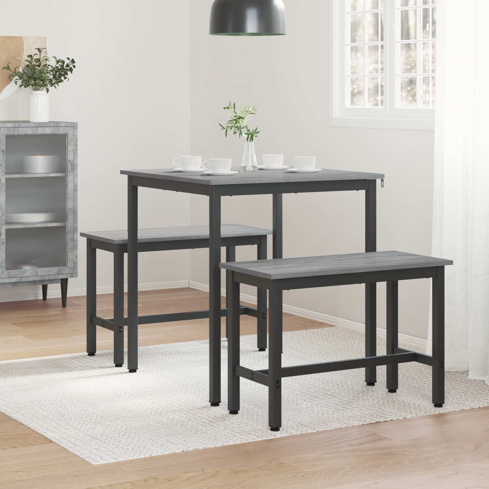 Table de salle à manger / Table de repas 70 x 70 x 75 cm MÉTAL - XIOS