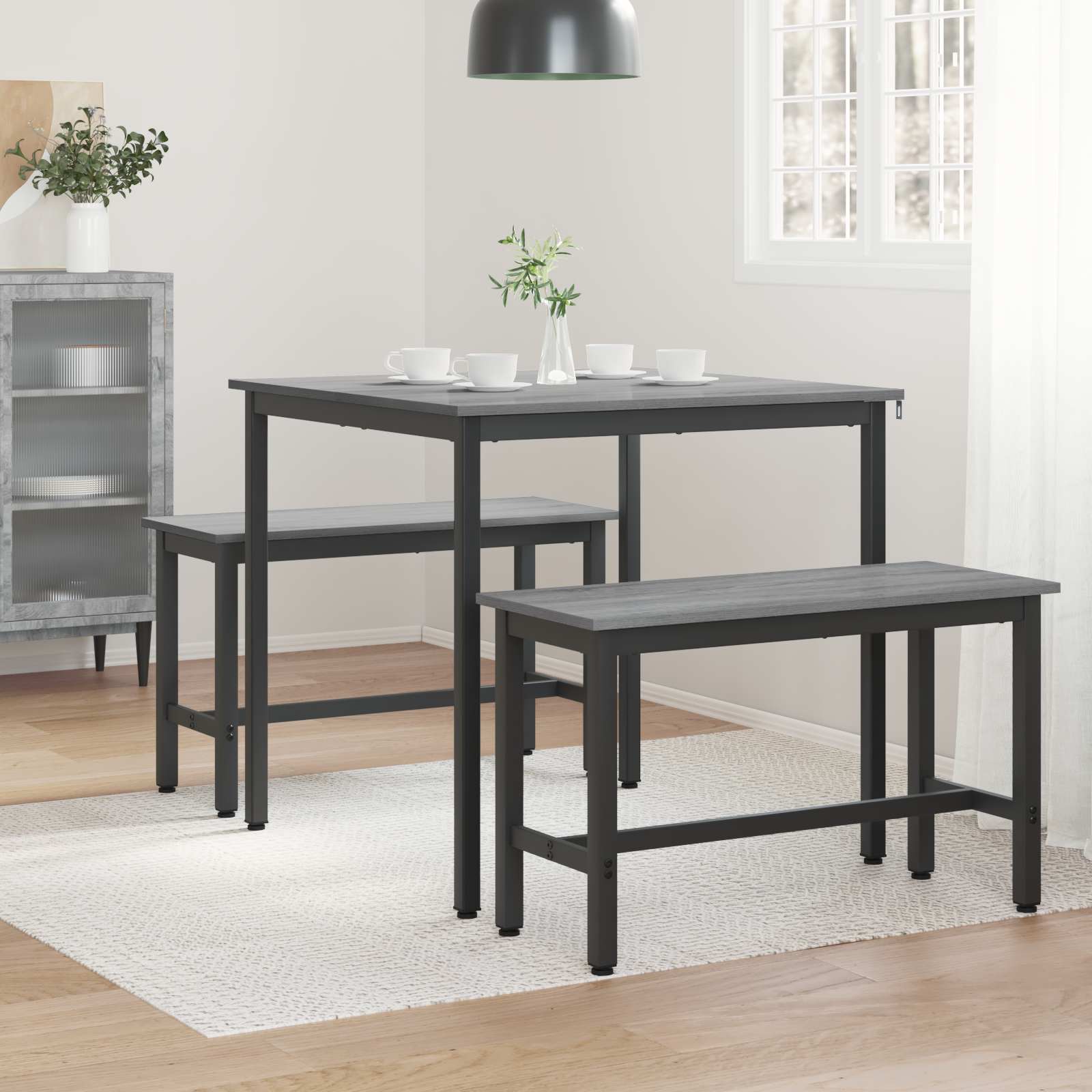Table de salle à manger / Table de repas 80 x 80 x 75 cm MÉTAL - XIOS