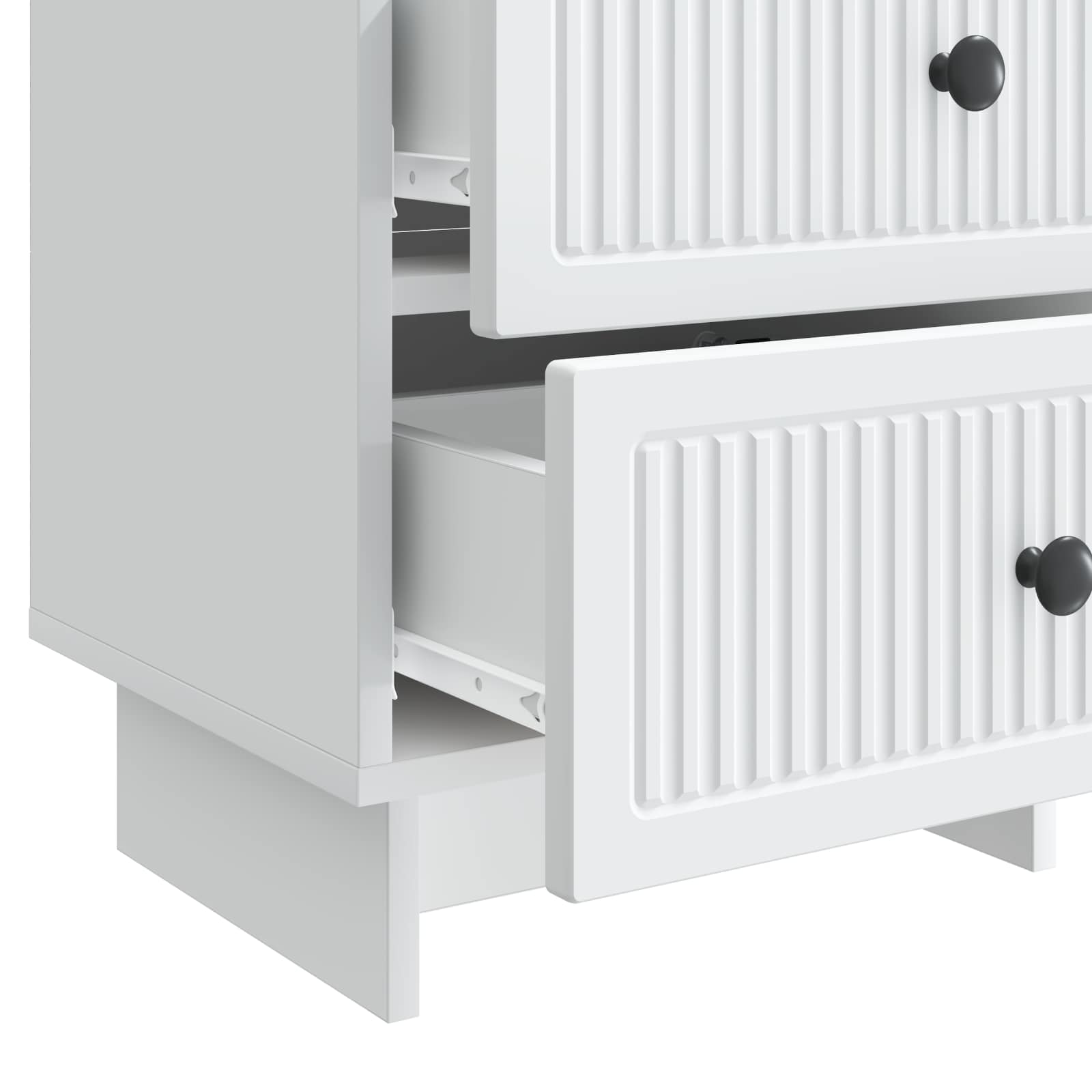 Cabinet de chevet Blanc 43 x 34,5 x 47,5 cm Bois d'ingénierie - XIOS