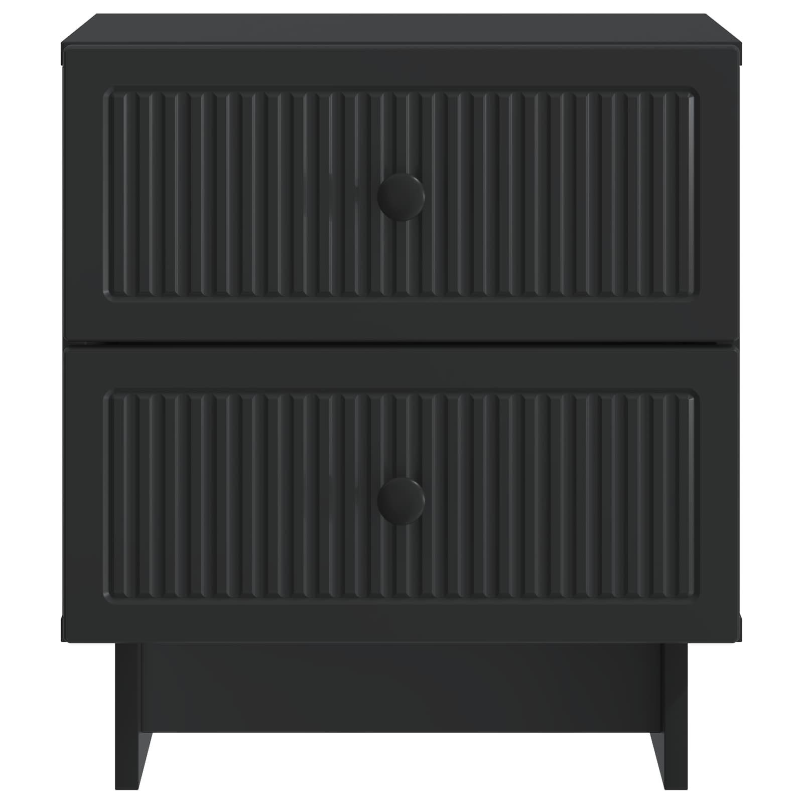 Cabinet de chevet avec tiroir 2 pcs Noir 43 x 34,5 x 47,5 cm - XIOS
