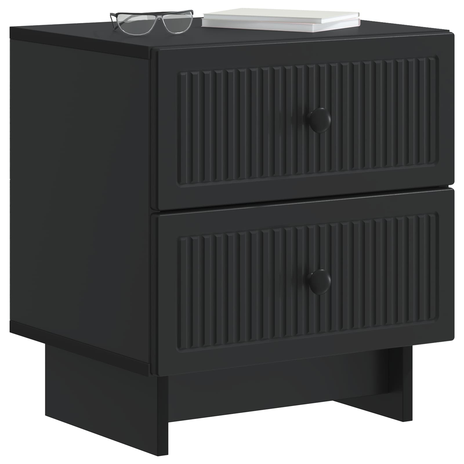 Cabinet de chevet avec tiroir 2 pcs Noir 43 x 34,5 x 47,5 cm - XIOS