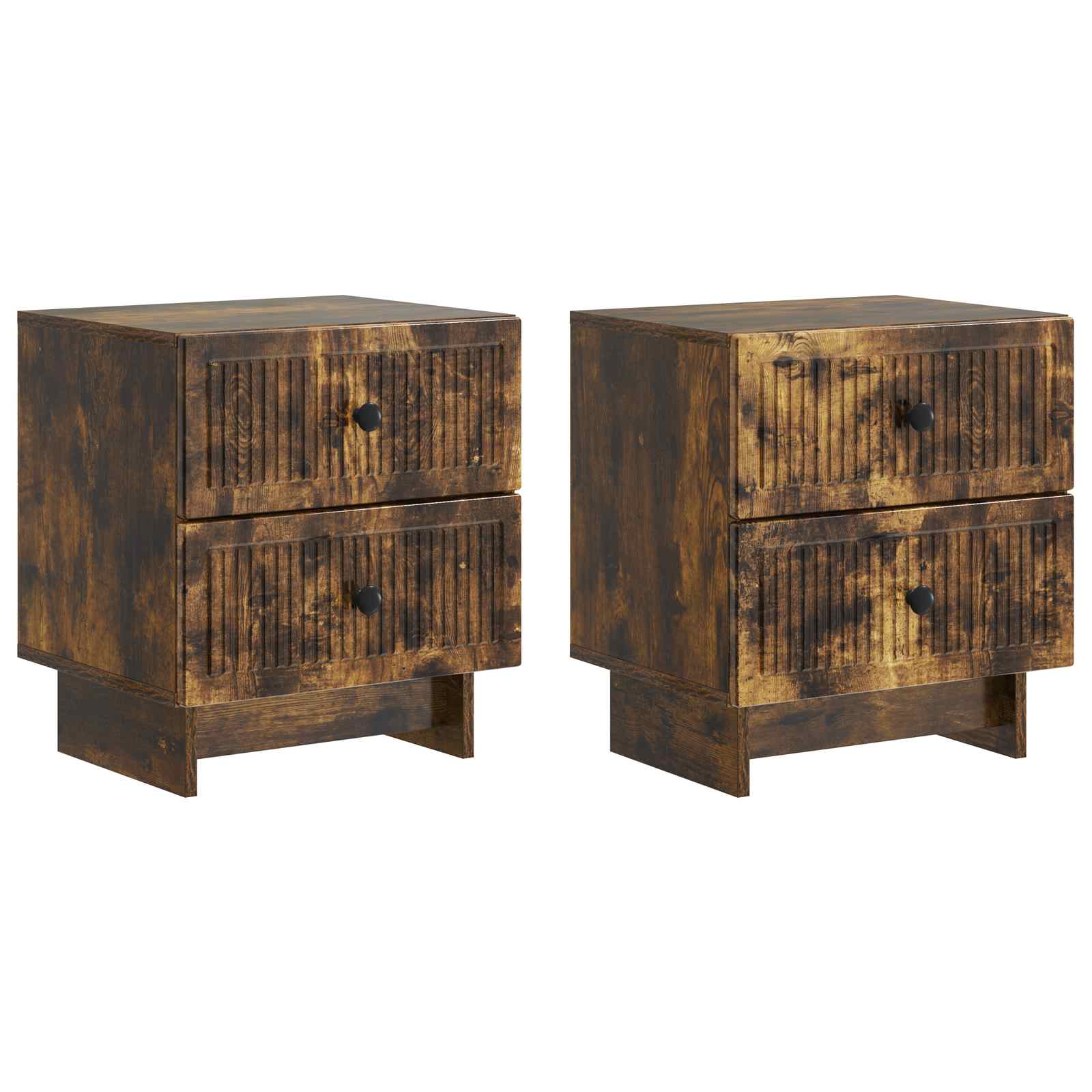 Cabinet de chevet 2 pcs Chêne fumé 43 x 34,5 x 47,5 cm - XIOS
