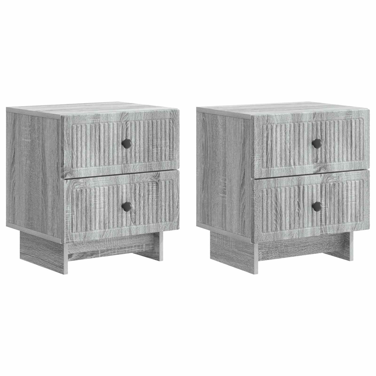 Cabinet de chevet 2 pcs Sonoma gris 43 x 34,5 x 47,5 cm - XIOS