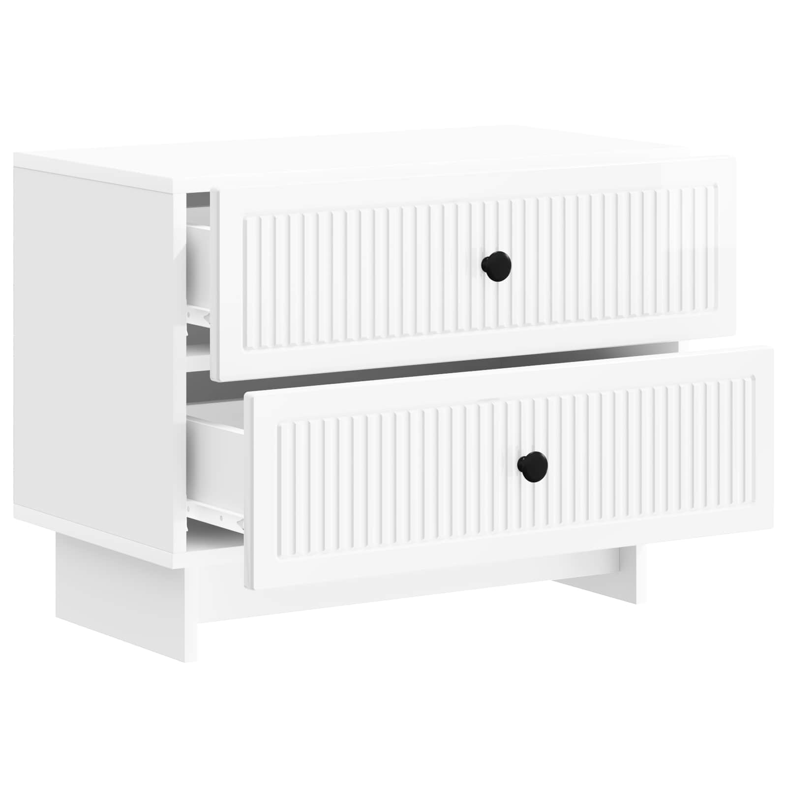 Cabinet de chevet Blanc brillant 62 x 34,5 x 47,5 cm - XIOS