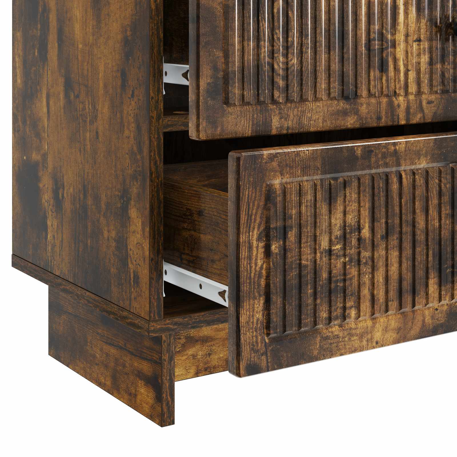 Cabinet de chevet avec tiroir Chêne fumé 62 x 34,5 x 47,5 cm - XIOS
