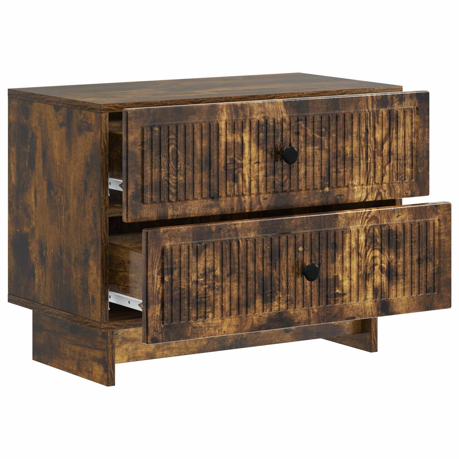 Cabinet de chevet avec tiroir Chêne fumé 62 x 34,5 x 47,5 cm - XIOS