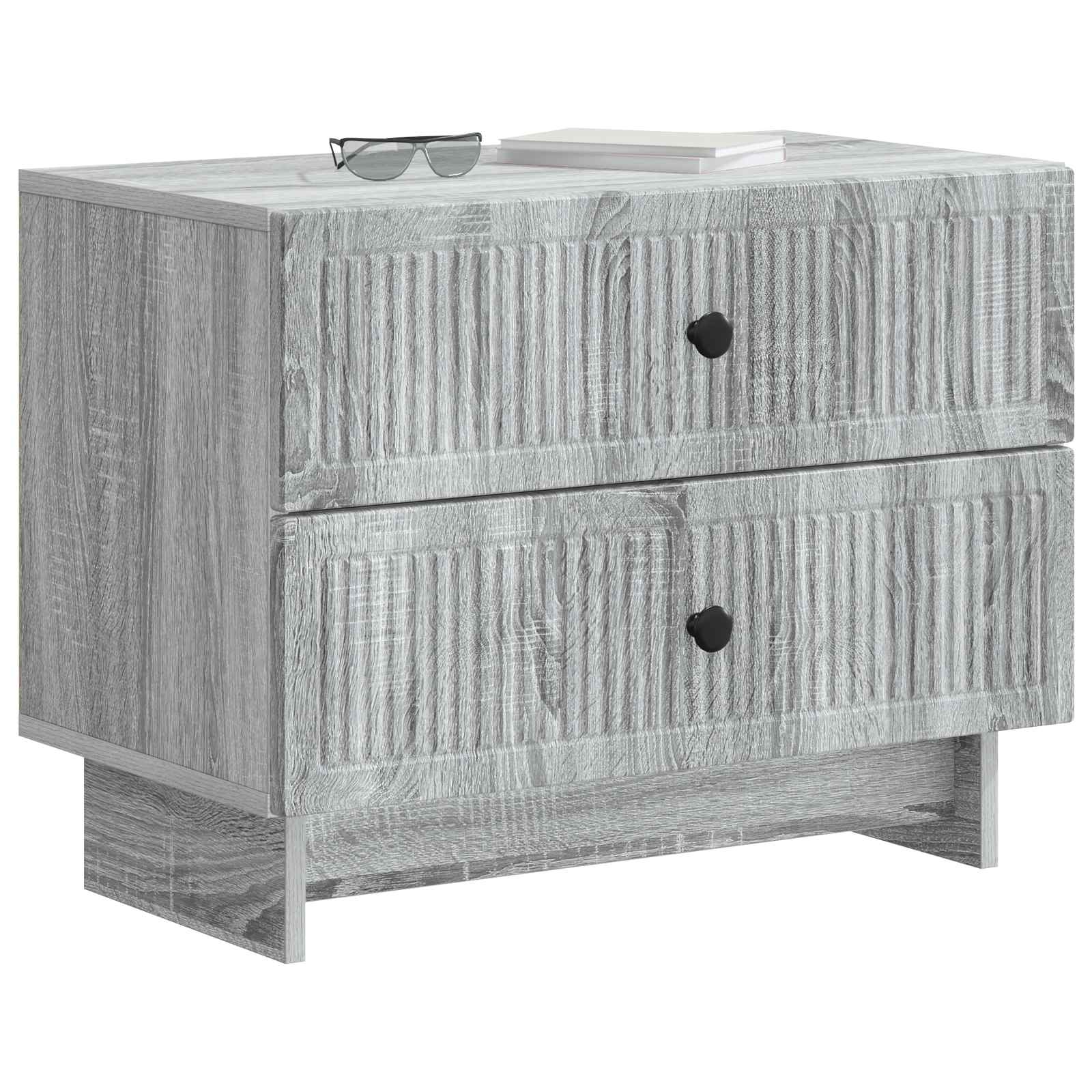 Cabinet de chevet avec tiroir Sonoma gris 62 x 34,5 x 47,5 cm - XIOS