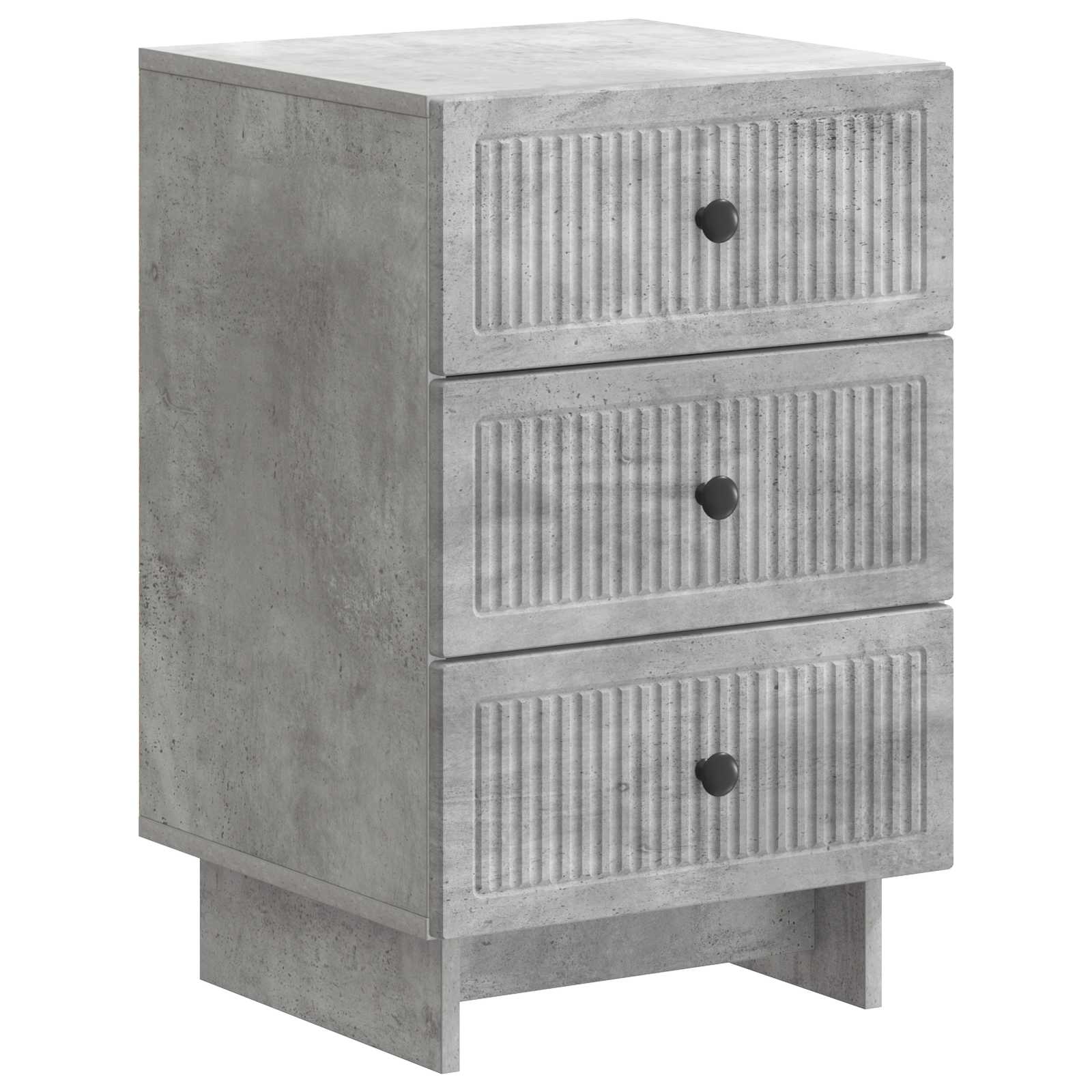 Cabinet de chevet avec tiroir Gris béton 43 x 41 x 66,5 cm - XIOS