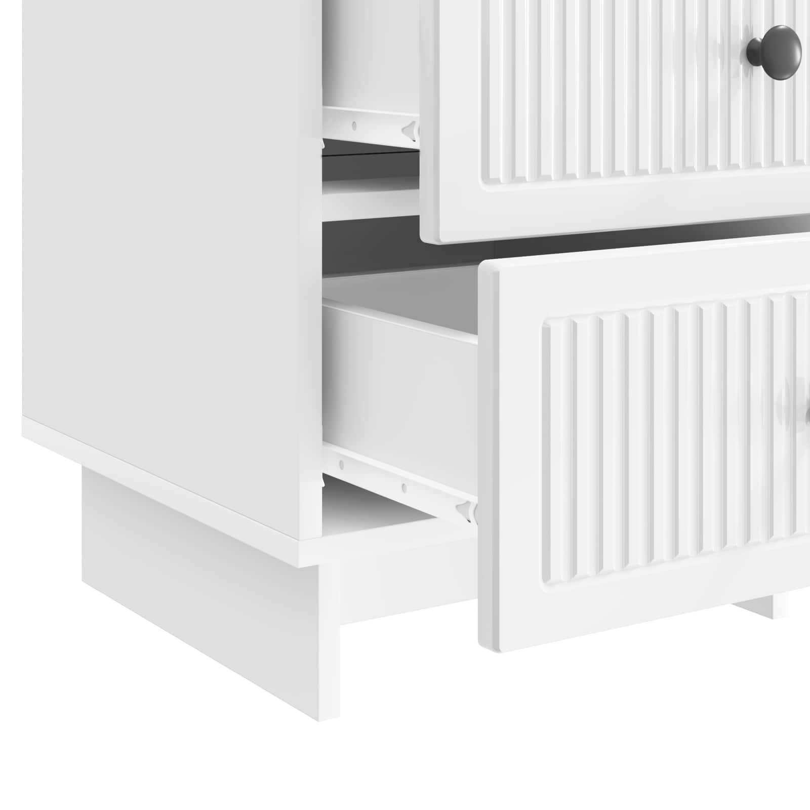 Cabinet de chevet avec tiroir Blanc brillant 43 x 41 x 66,5 cm - XIOS