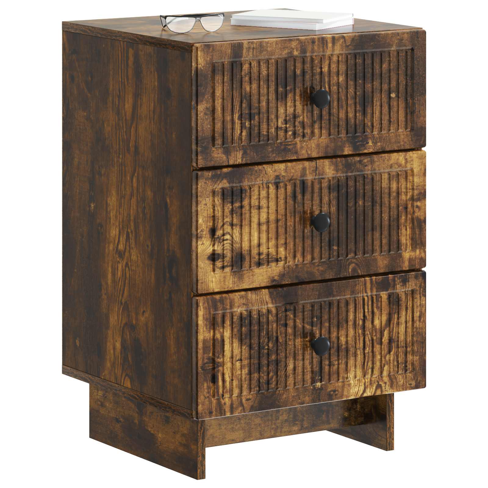 Cabinet de chevet avec tiroir Chêne fumé 43 x 41 x 66,5 cm - XIOS