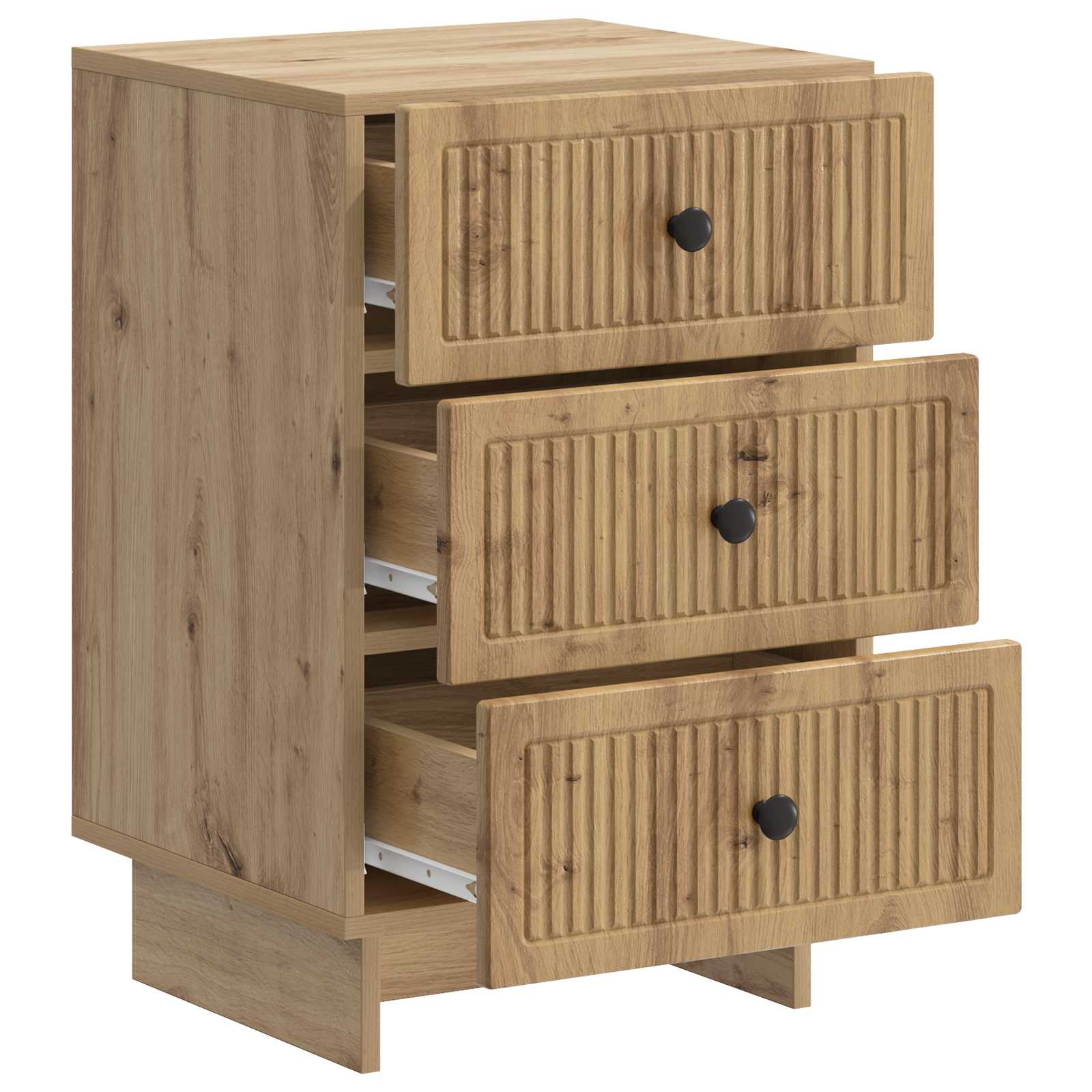 Cabinet de chevet avec tiroir Chêne artisanal 43 x 41 x 66,5 cm - XIOS