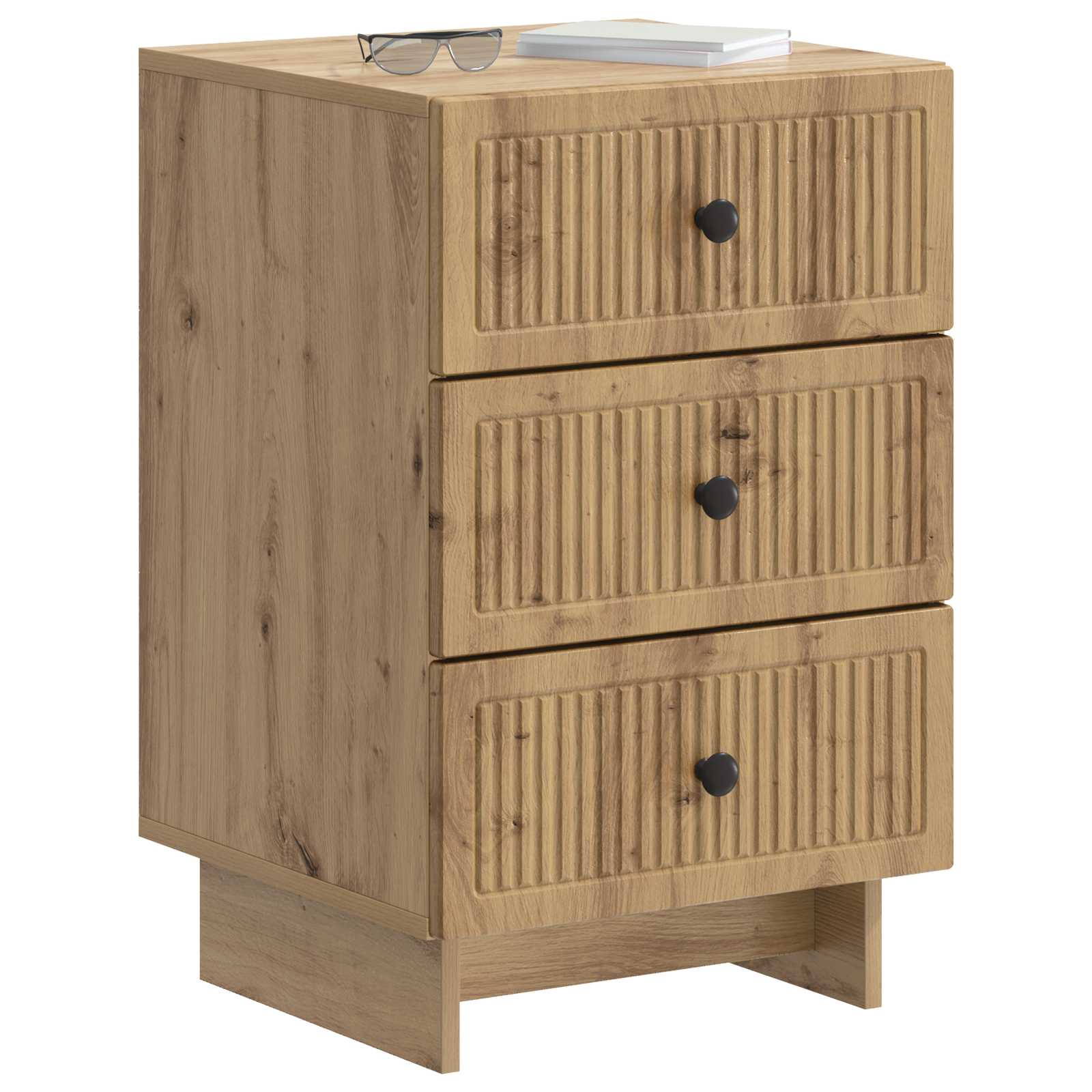 Cabinet de chevet avec tiroir Chêne artisanal 43 x 41 x 66,5 cm - XIOS