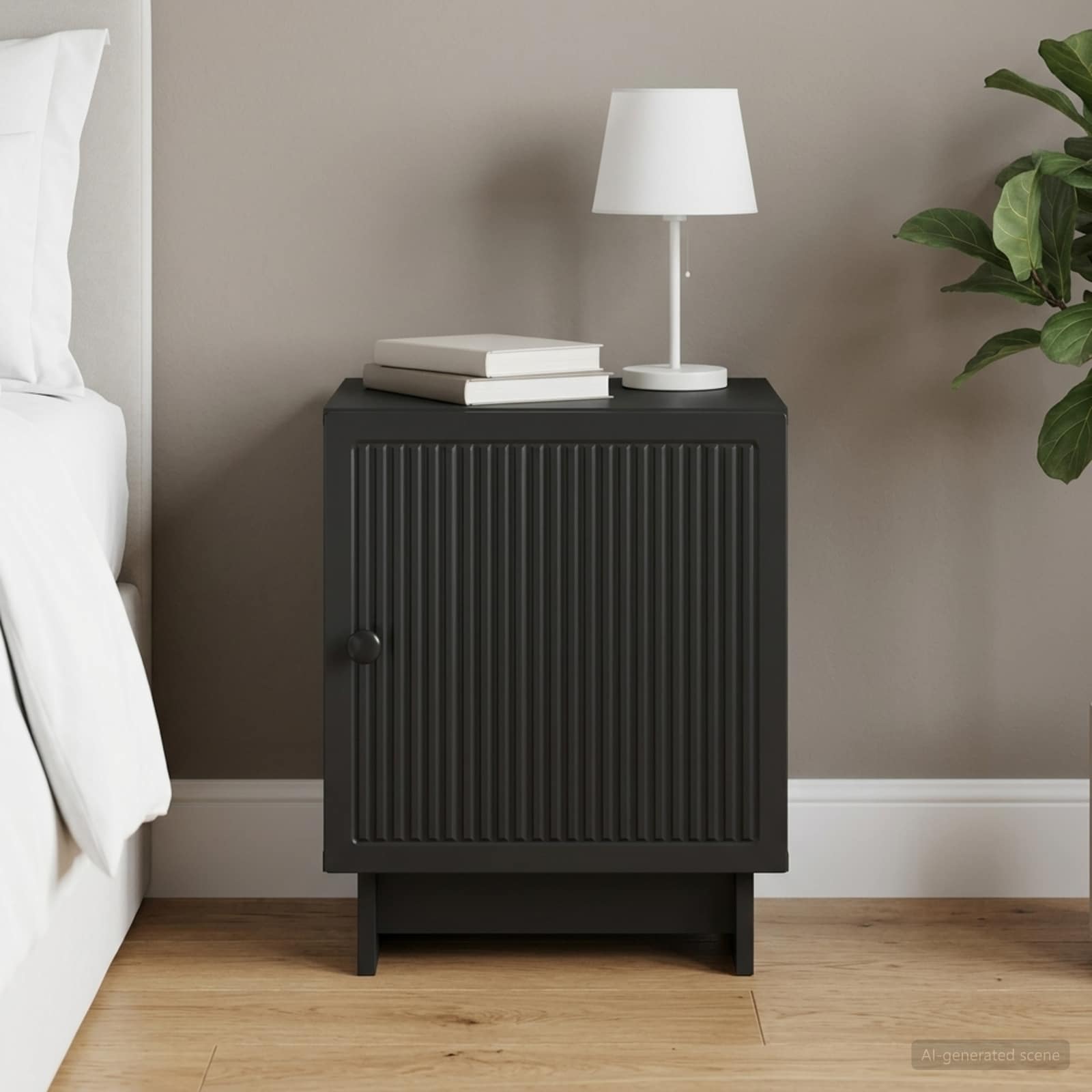 Cabinet de chevet Noir 43 x 34,5 x 50 cm Bois d'ingénierie - XIOS