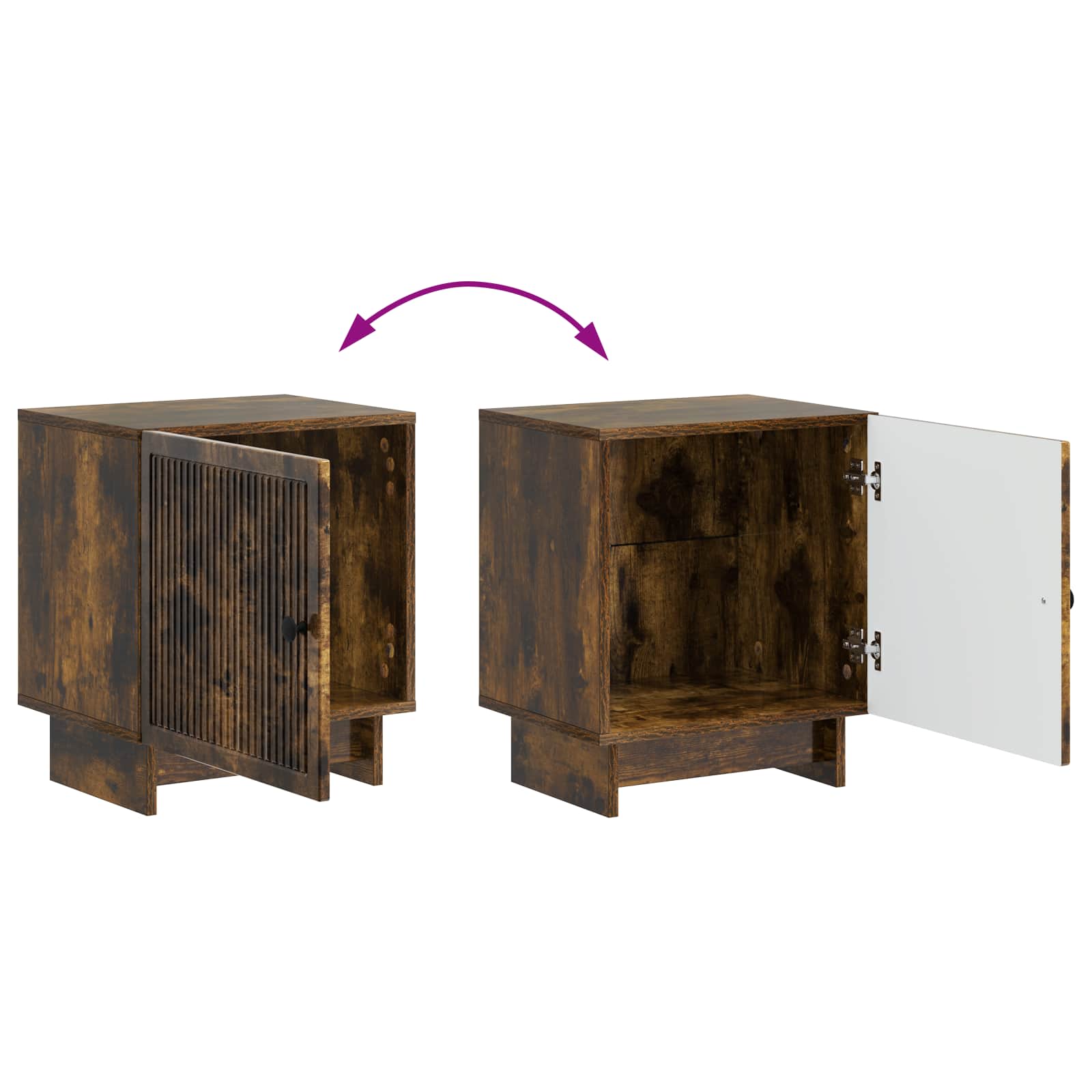 Cabinet de chevet 2 pcs Chêne fumé 43 x 34,5 x 50 cm - XIOS